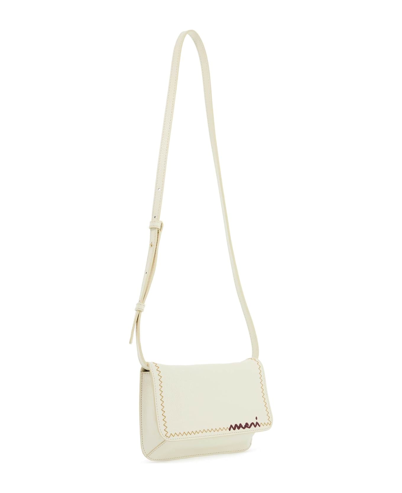 Marni Flap Trunk Shoulder Bag With - IVORY (White)