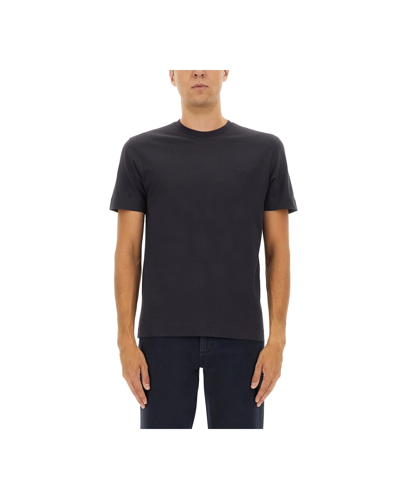 Zegna Cotton T-shirt - BLACK