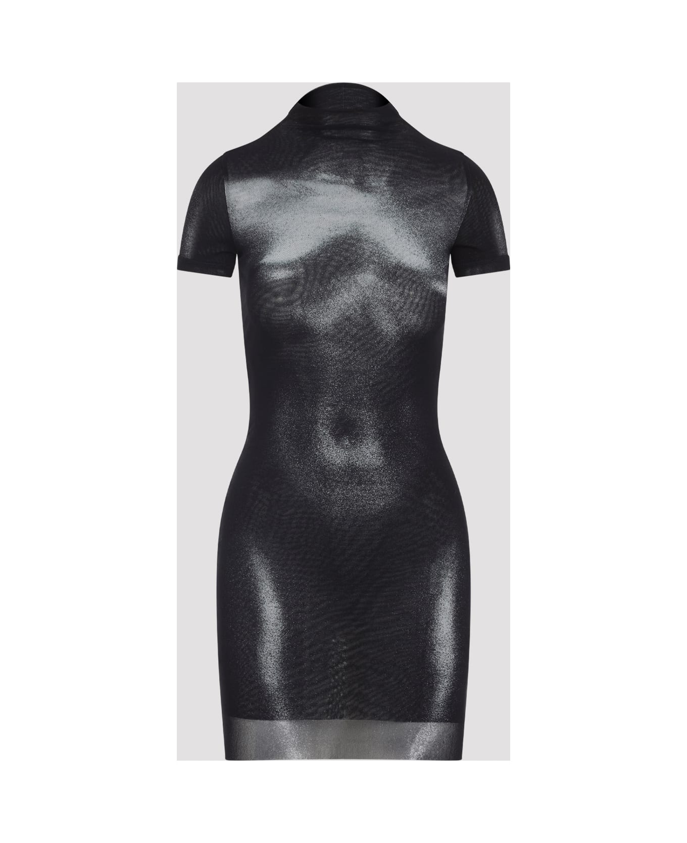 Jean Paul Gaultier Body Dust Mini Dress - Black Silver