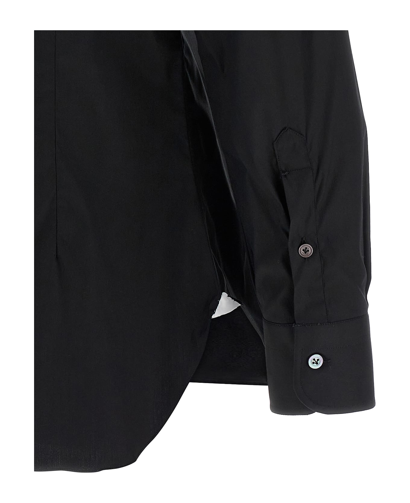 Barba Napoli Stretch Cotton Shirt - Black  
