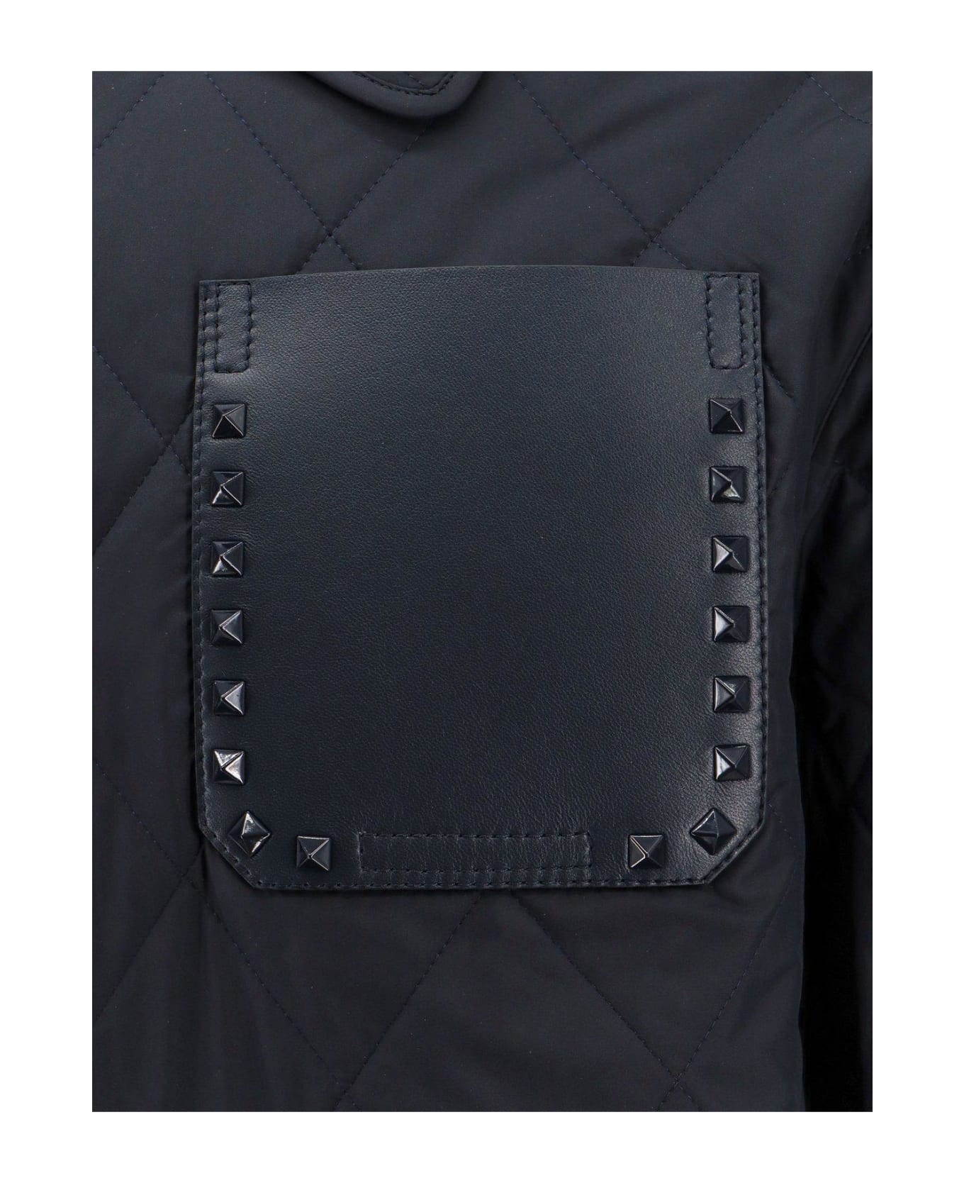Valentino Stud Detailed Zip-up Jacket - Blue ジャケット