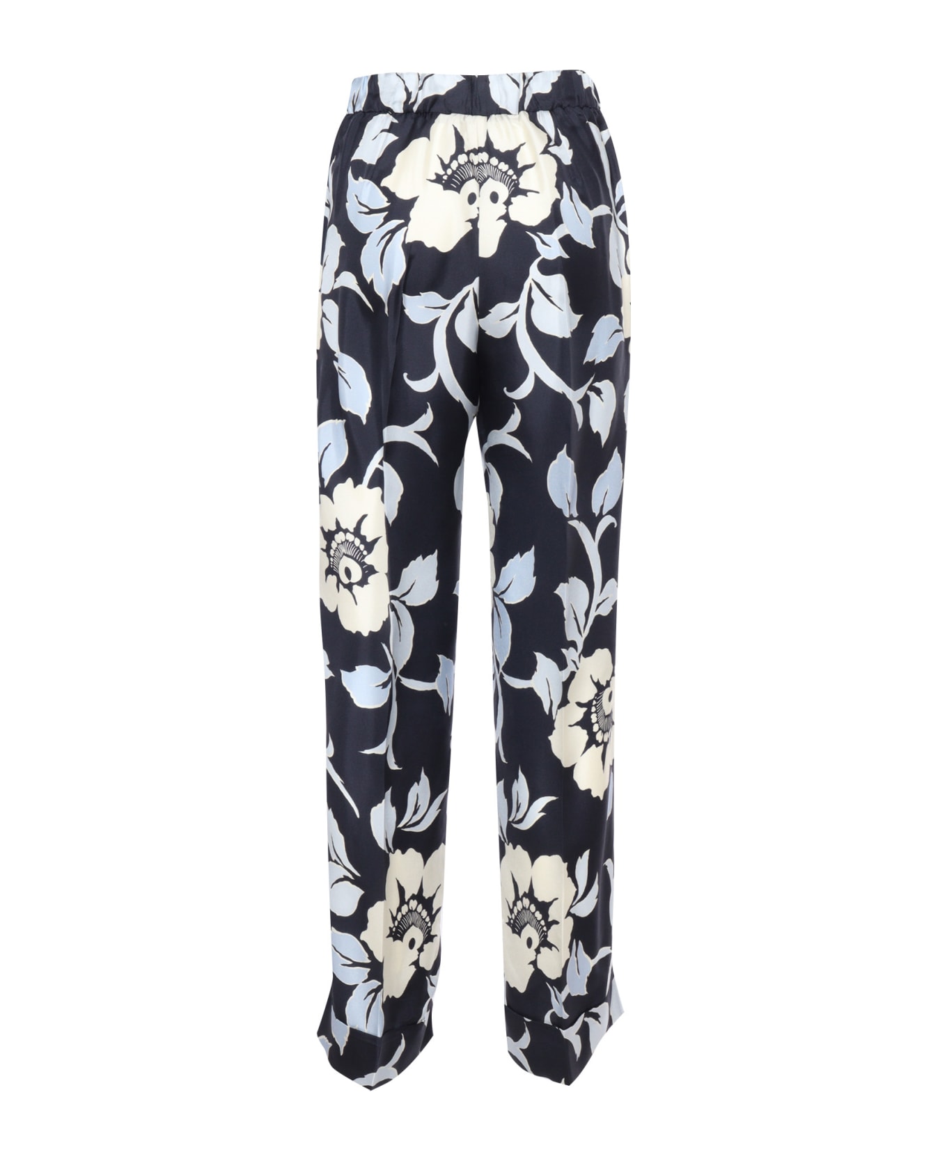 Parosh Floral Print Silk Trousers - MULTICOLOR