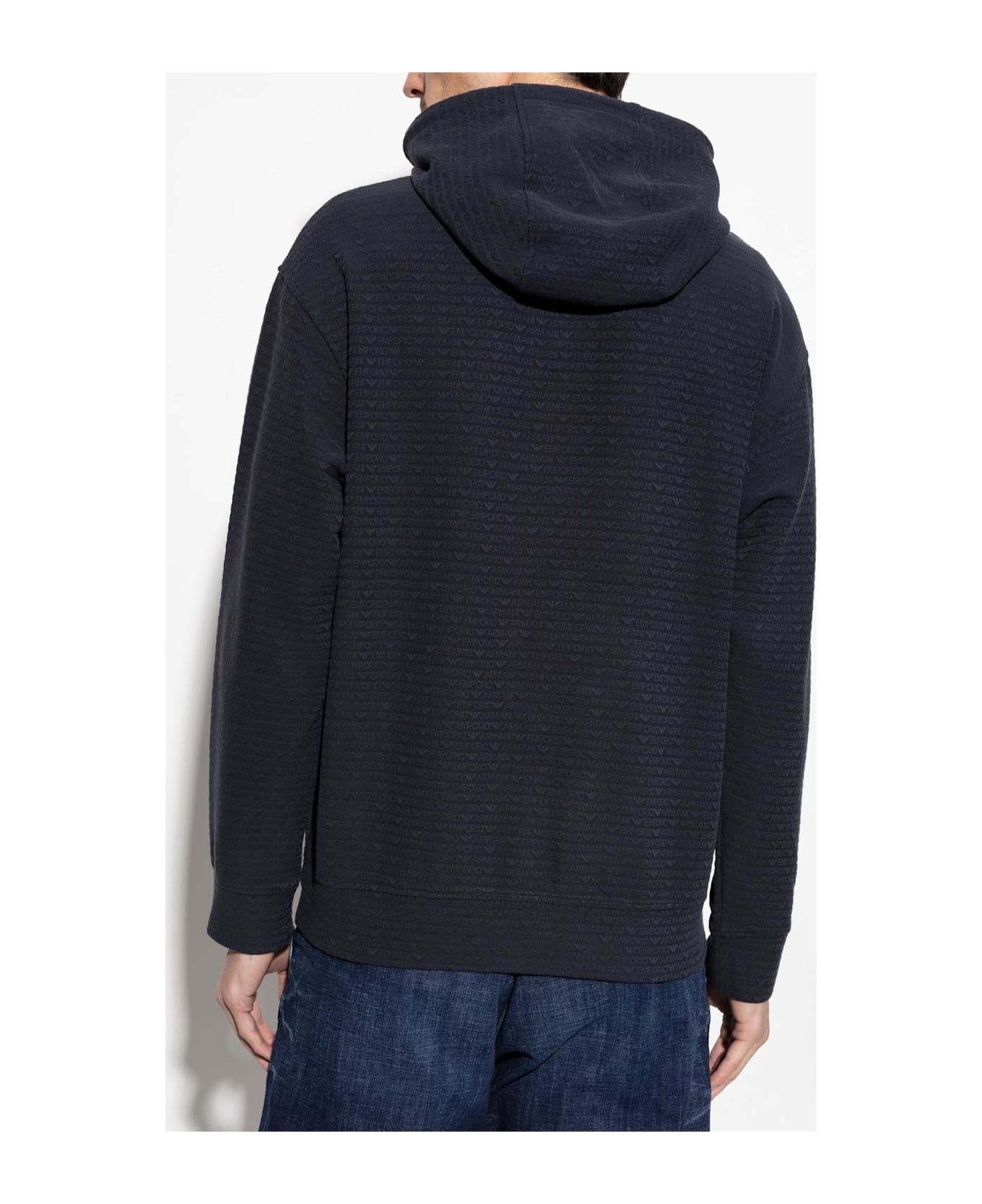 Emporio Armani Sweatshirt With Logo - Blue