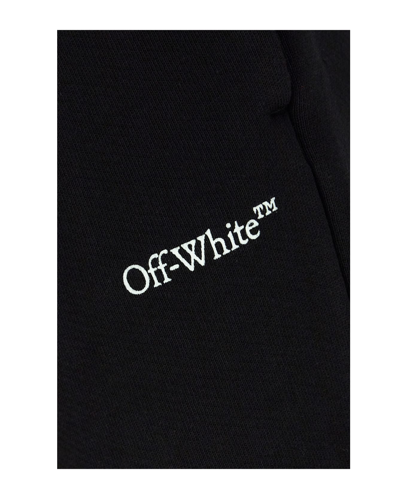Off-White Black Cotton Joggers - BLACK