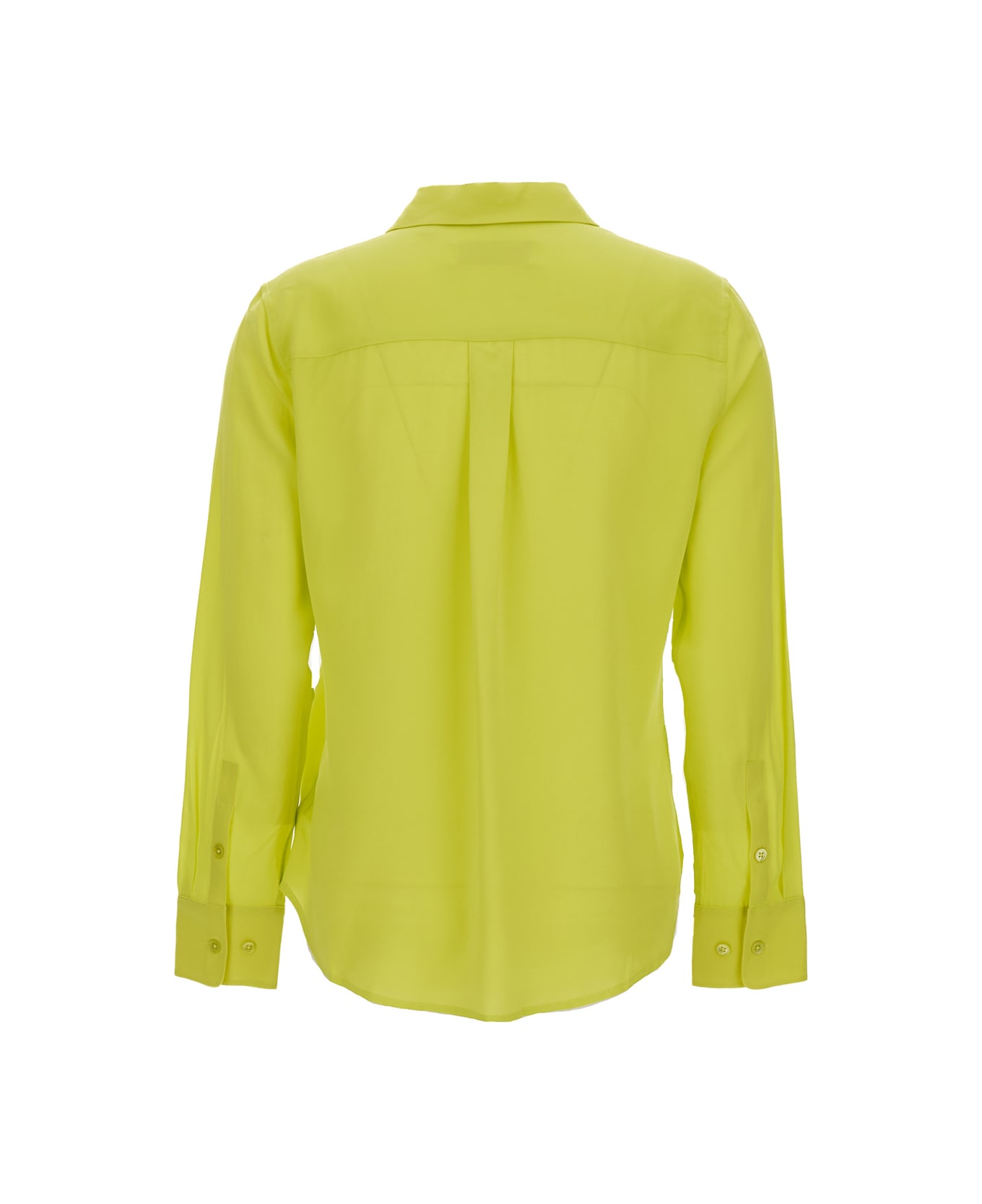 Equipment 'slim Signature' Yellow Shirt With Classic Collar In Silk Woman - Yellow
