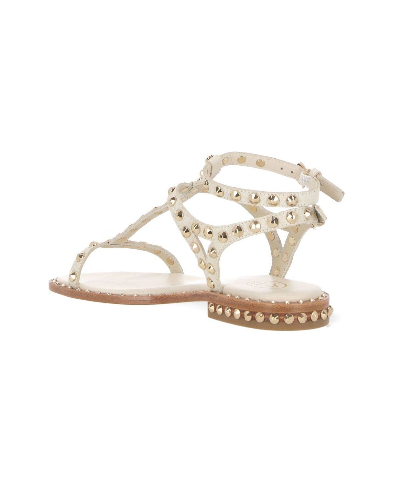 Ash Panic Stud-embellished Open Toe Sandals - Beige white arielgol