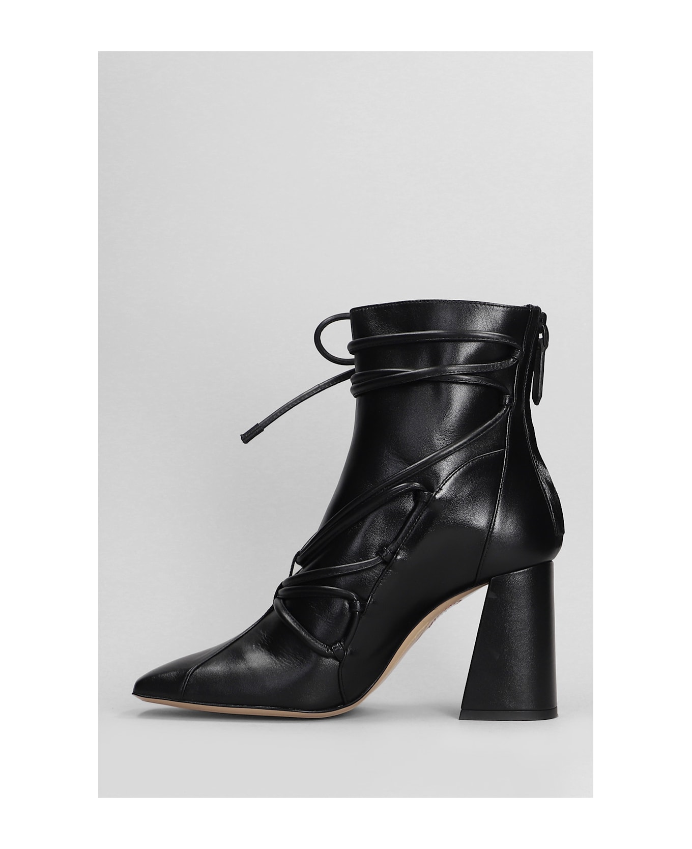 Sophia Webster Havanna High Heels Ankle Boots In Black Leather - black