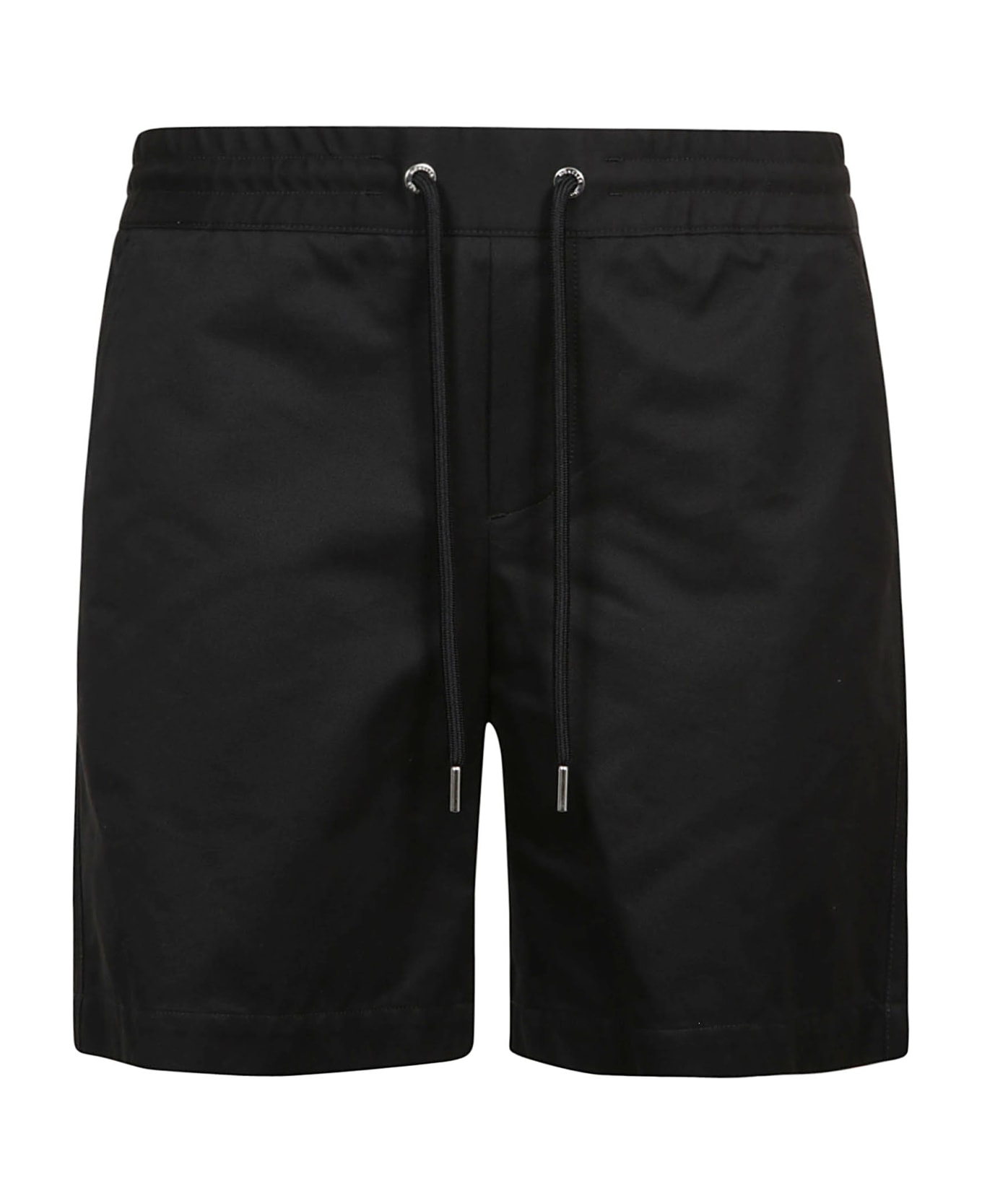 Moncler Drawstring Waist Plain Shorts - Black