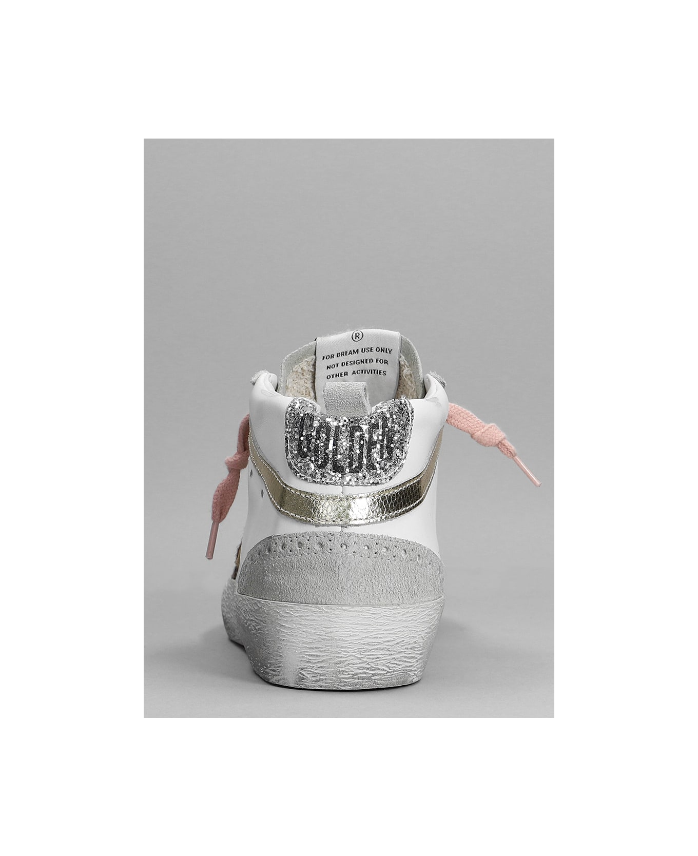 Golden Goose Mid Star Sneakers In White Suede And Leather - Bianco