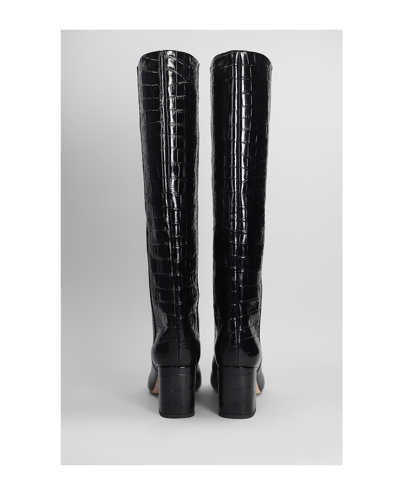 Paris Texas Anja Boot 70 High Heels Boots In Black Leather - black