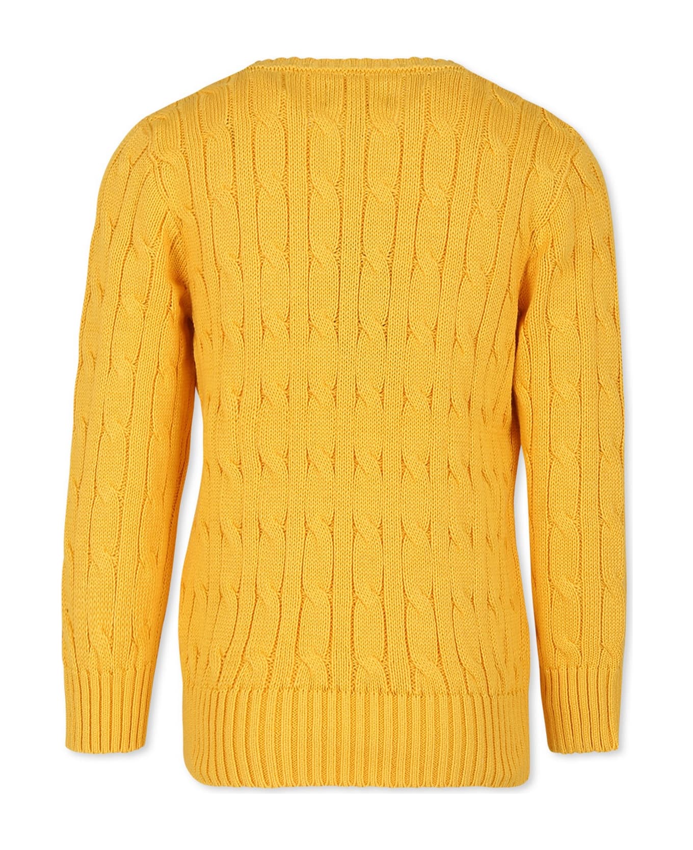 Ralph Lauren Yellow Sweater For Boy With Horse - Yellow