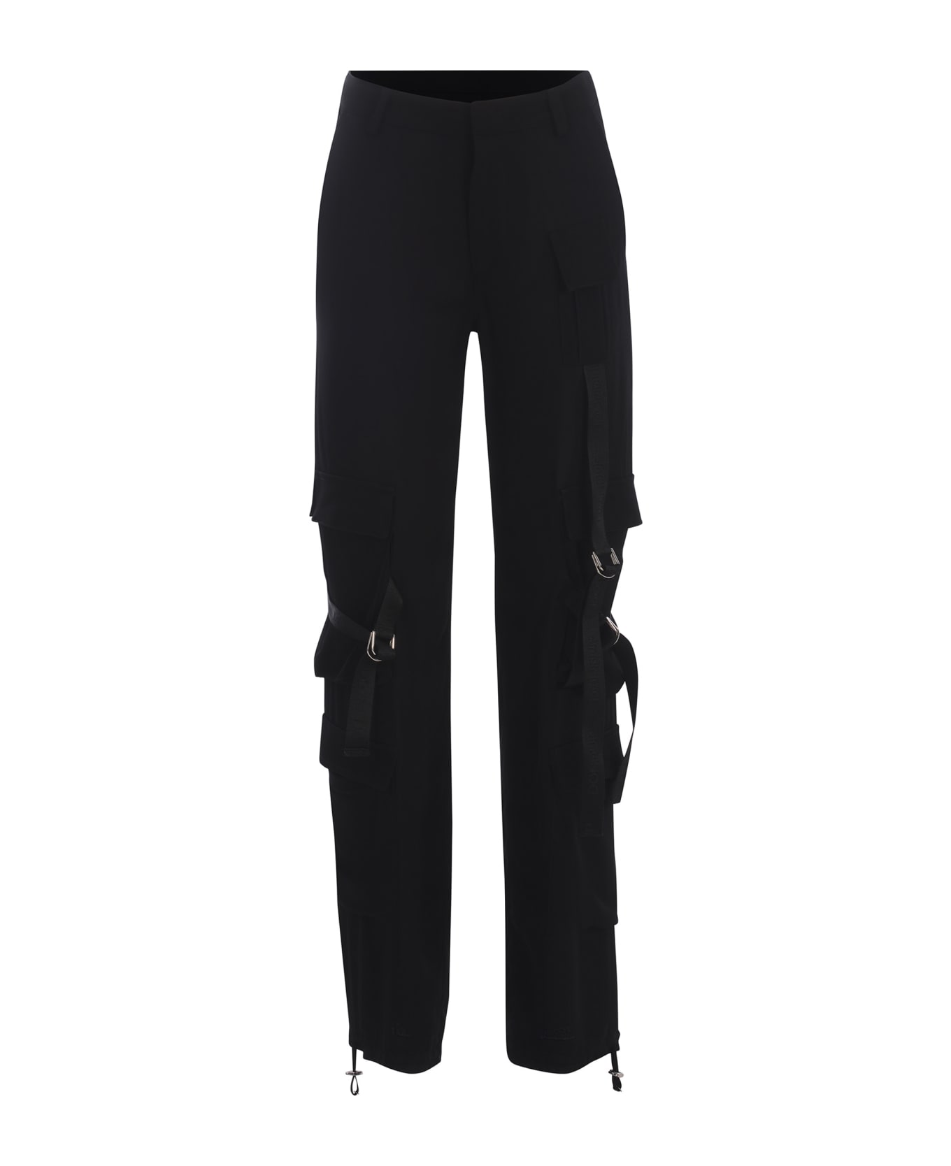 Dondup Trousers Dondup "luz" Made Of Georgette - Nero