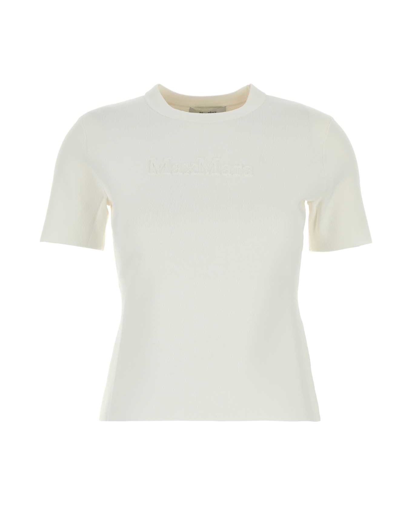 Max Mara White Viscose Blend Adelio T-shirt - BIANCO