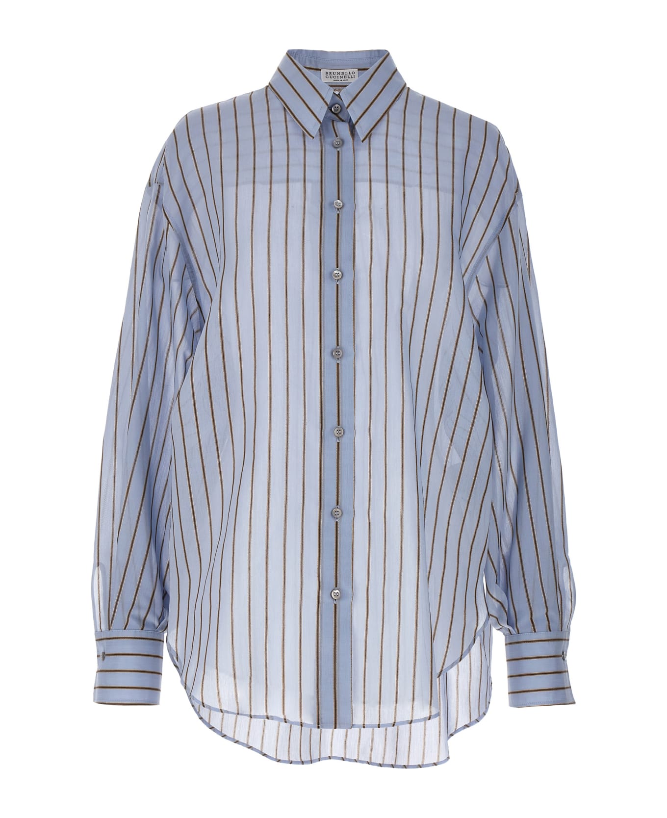 Brunello Cucinelli Striped Shirt - Light Blue シャツ