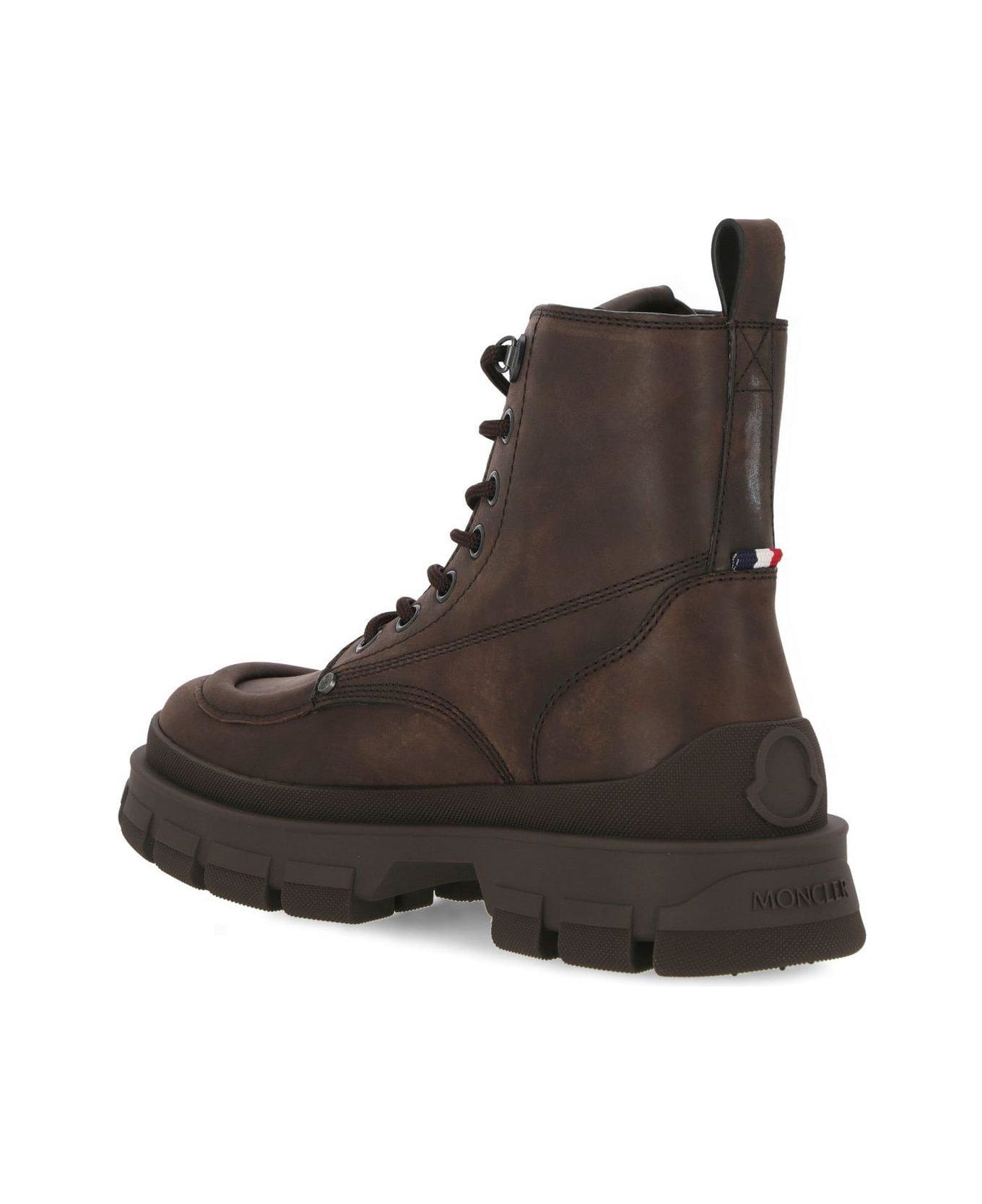 Moncler Hevea City Lace-up Boots - BROWN