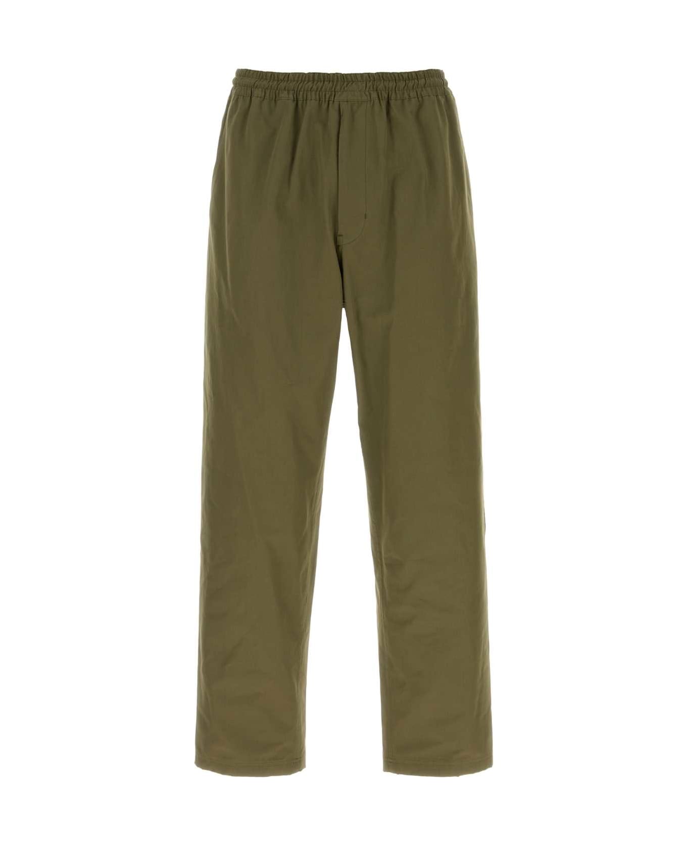 Prada Army Green Cotton Pant - MILITARE