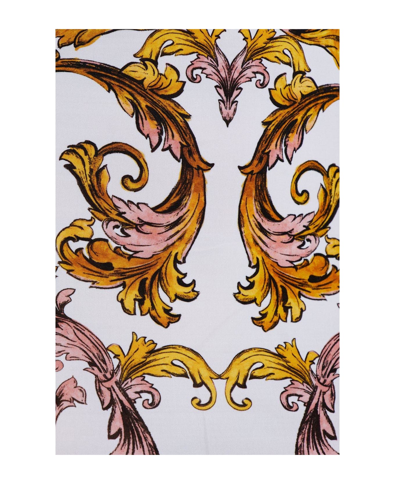 Versace Jeans Couture Baroque Print Midi Dress - White