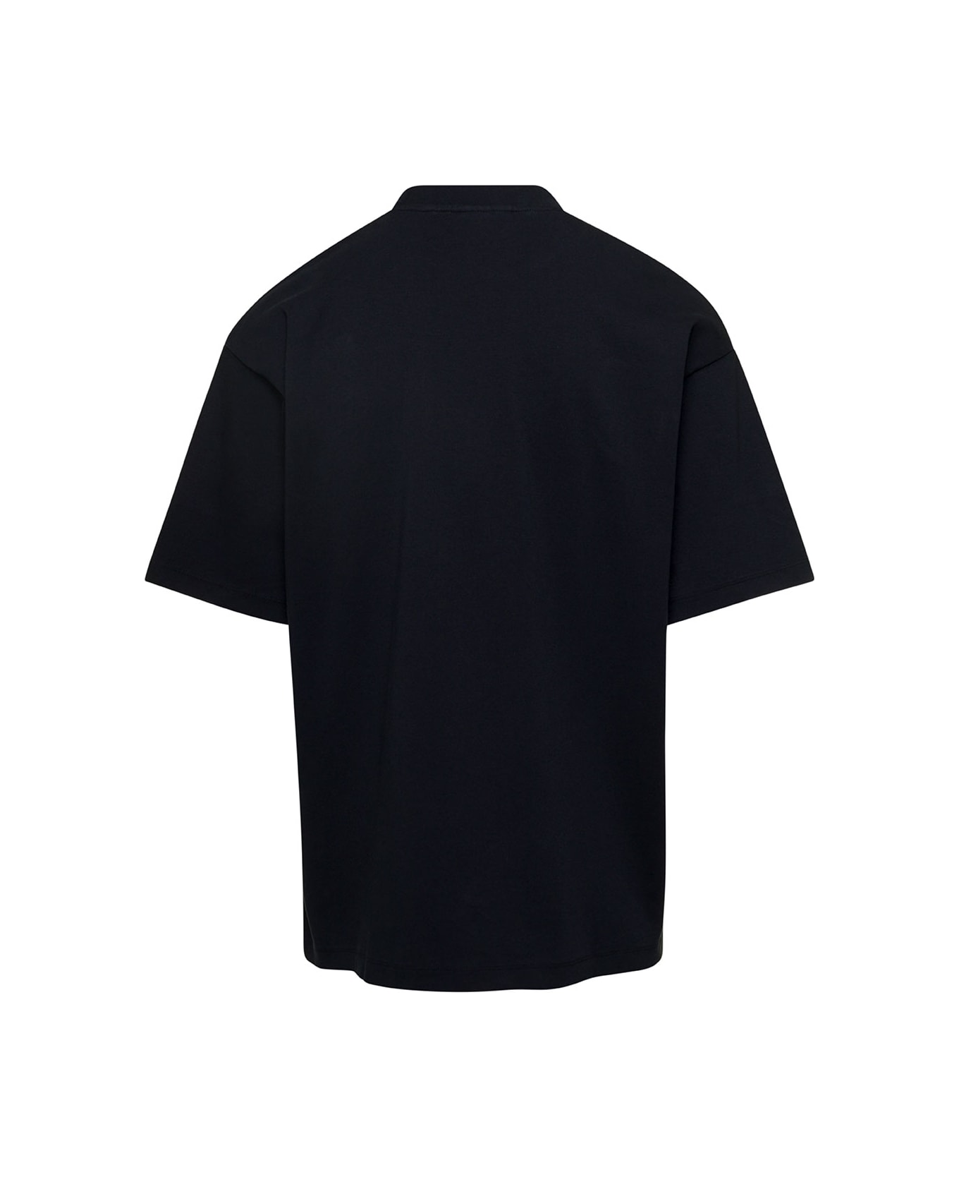 Drôle de Monsieur Black Classic Nfpm T-shirt With Logo Print In Cotton Blend Man - Black