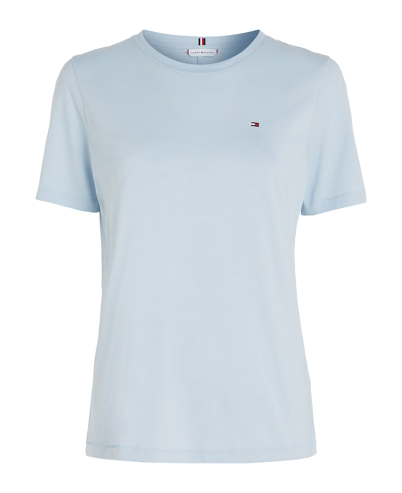 Tommy Hilfiger Light Blue T-shirt With Mini Logo - BREEZY BLUE
