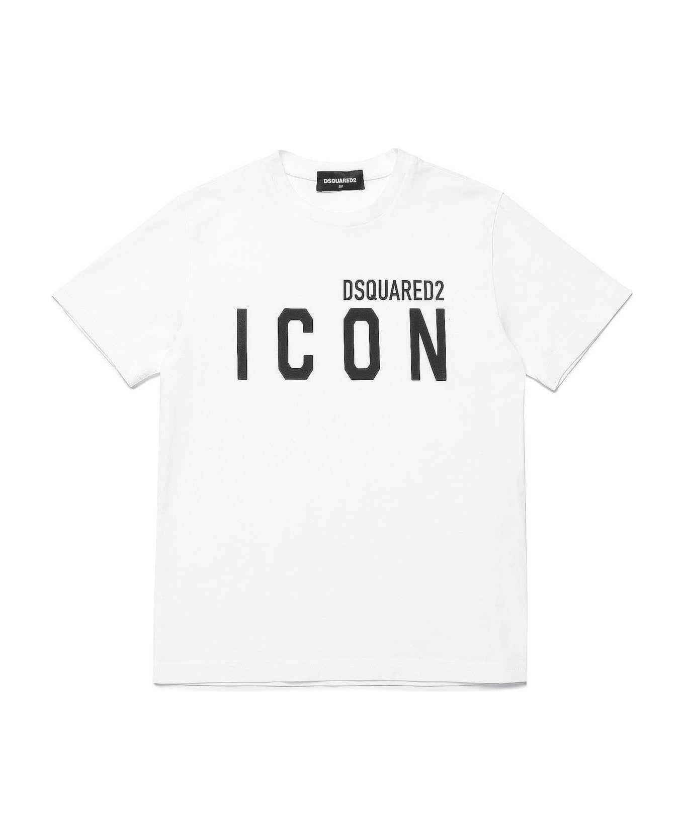 Dsquared2 D2t582u Relax-icon T-shirt Dsquared Icon Logo Crew-neck Jersey T-shirt - White