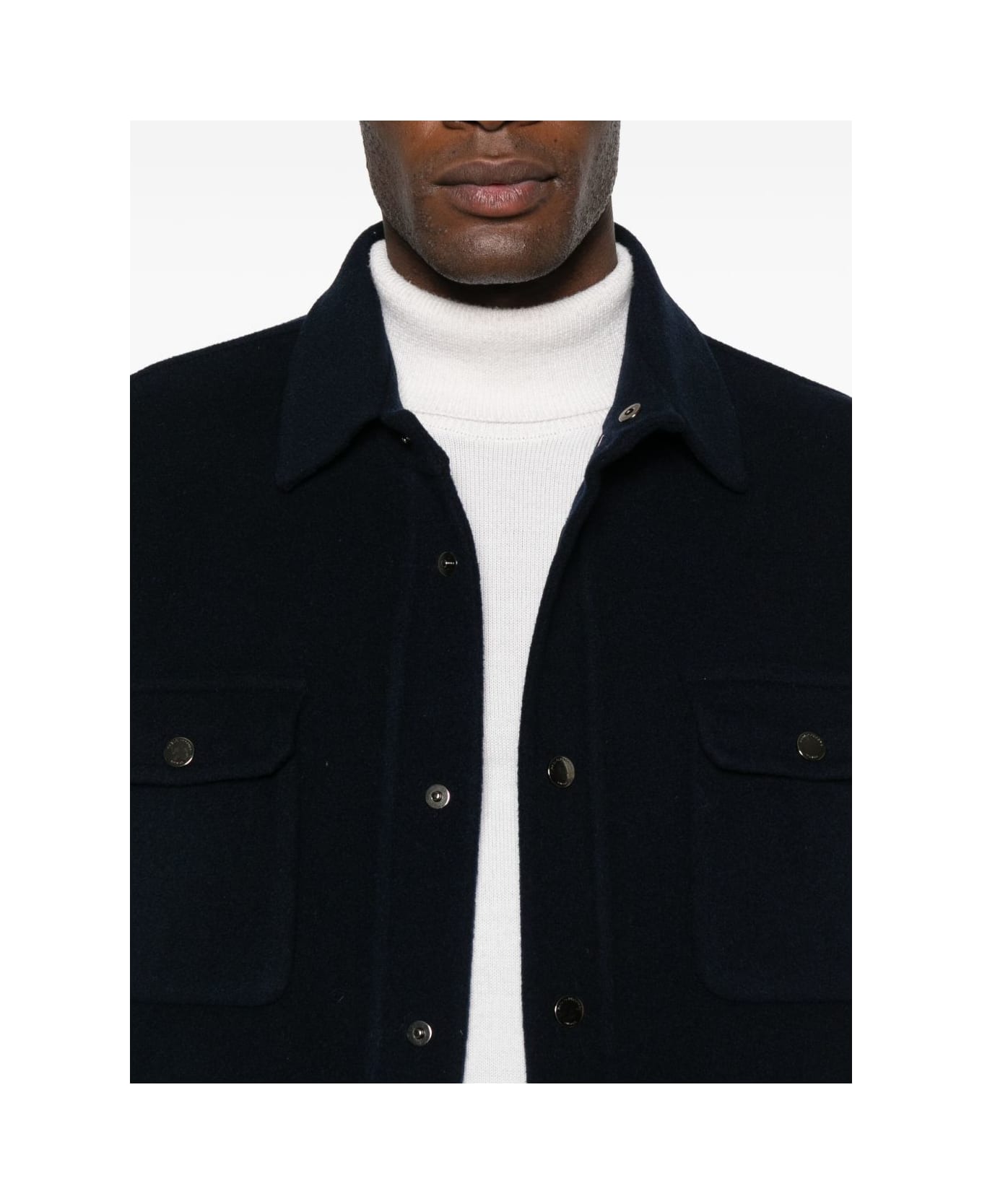Paolo Pecora Buttoned Coat - Blue