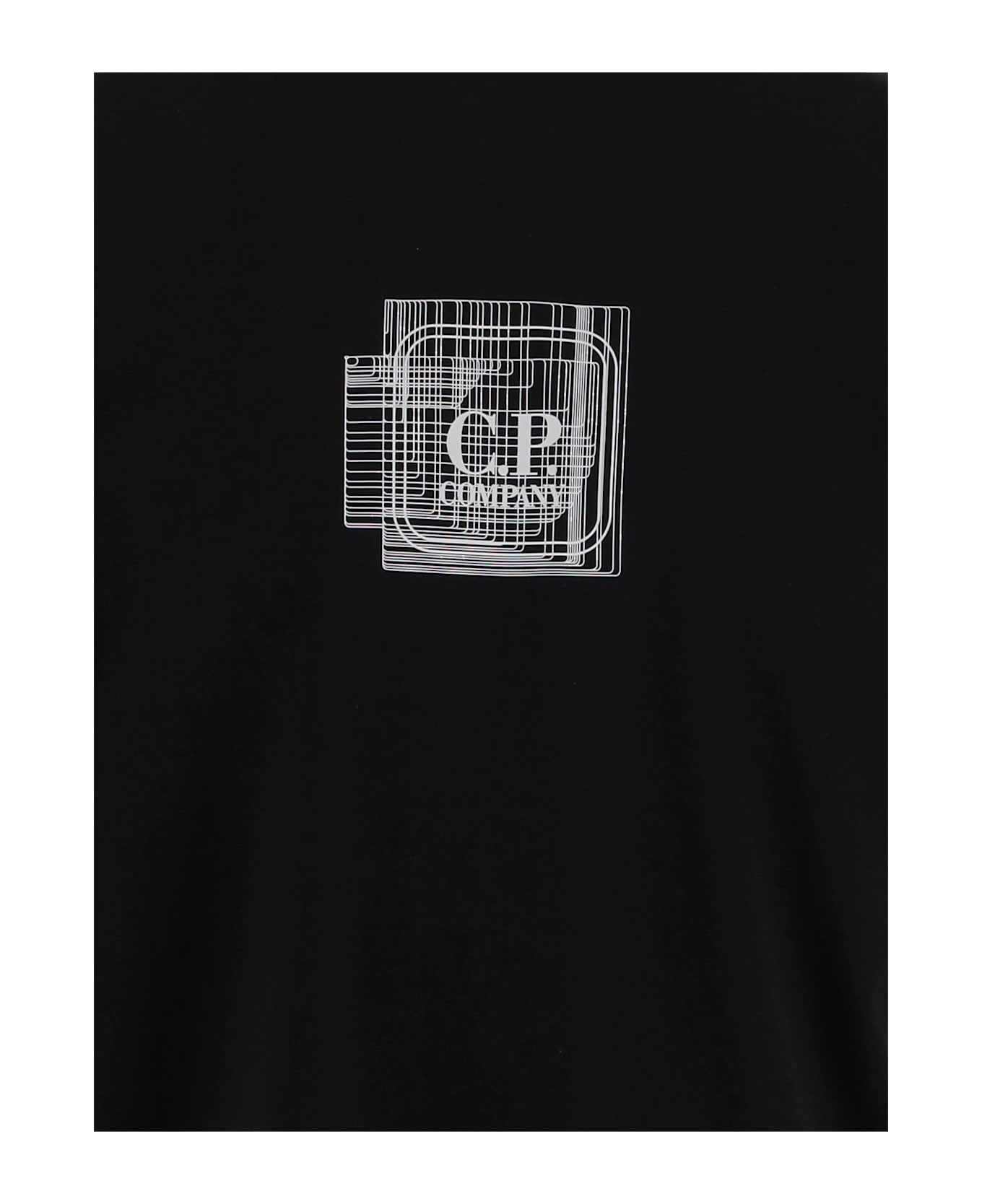C.P. Company Cotton T-shirt With Logo Print - Black