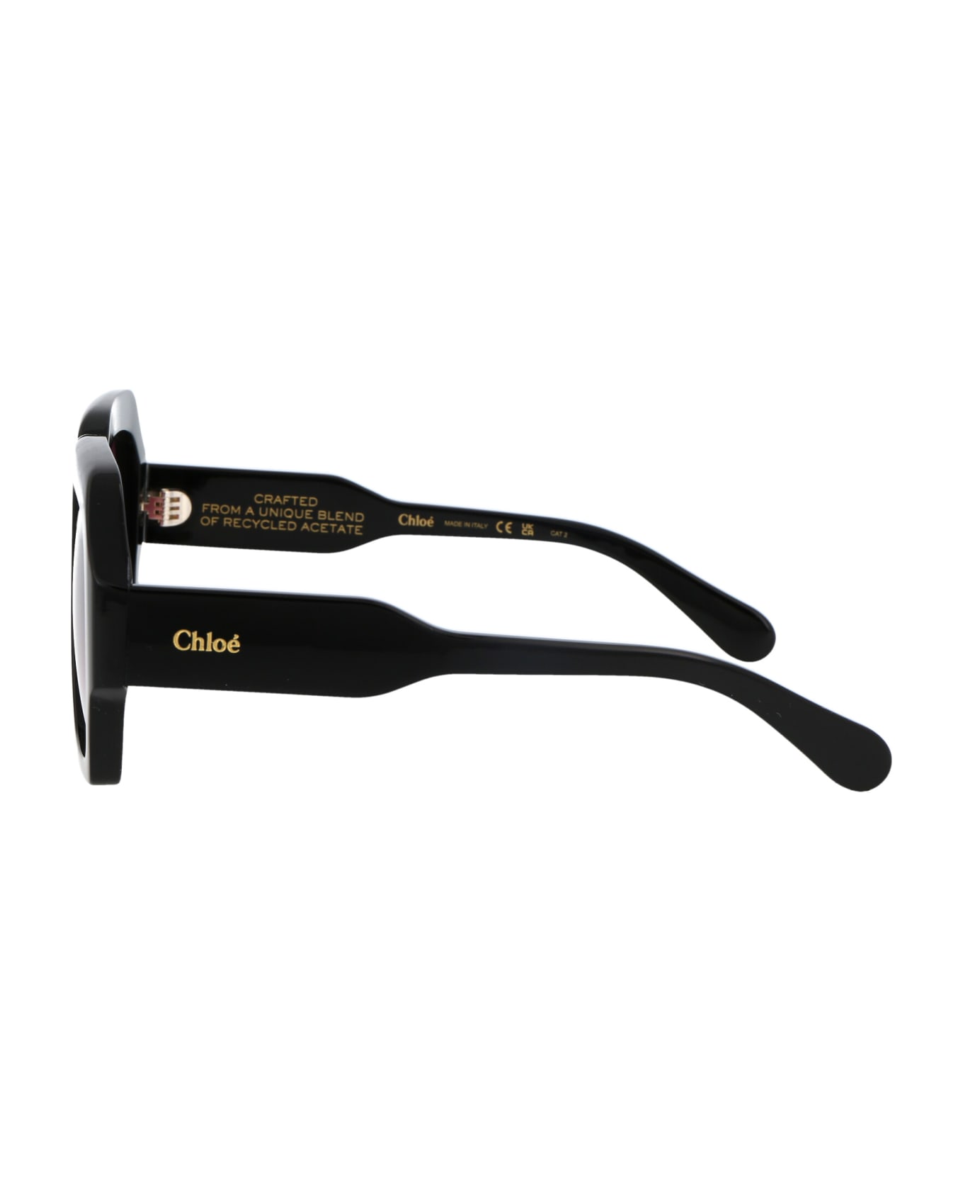 Chloé Eyewear Ch0154s Sunglasses - 001 BLACK BLACK RED サングラス