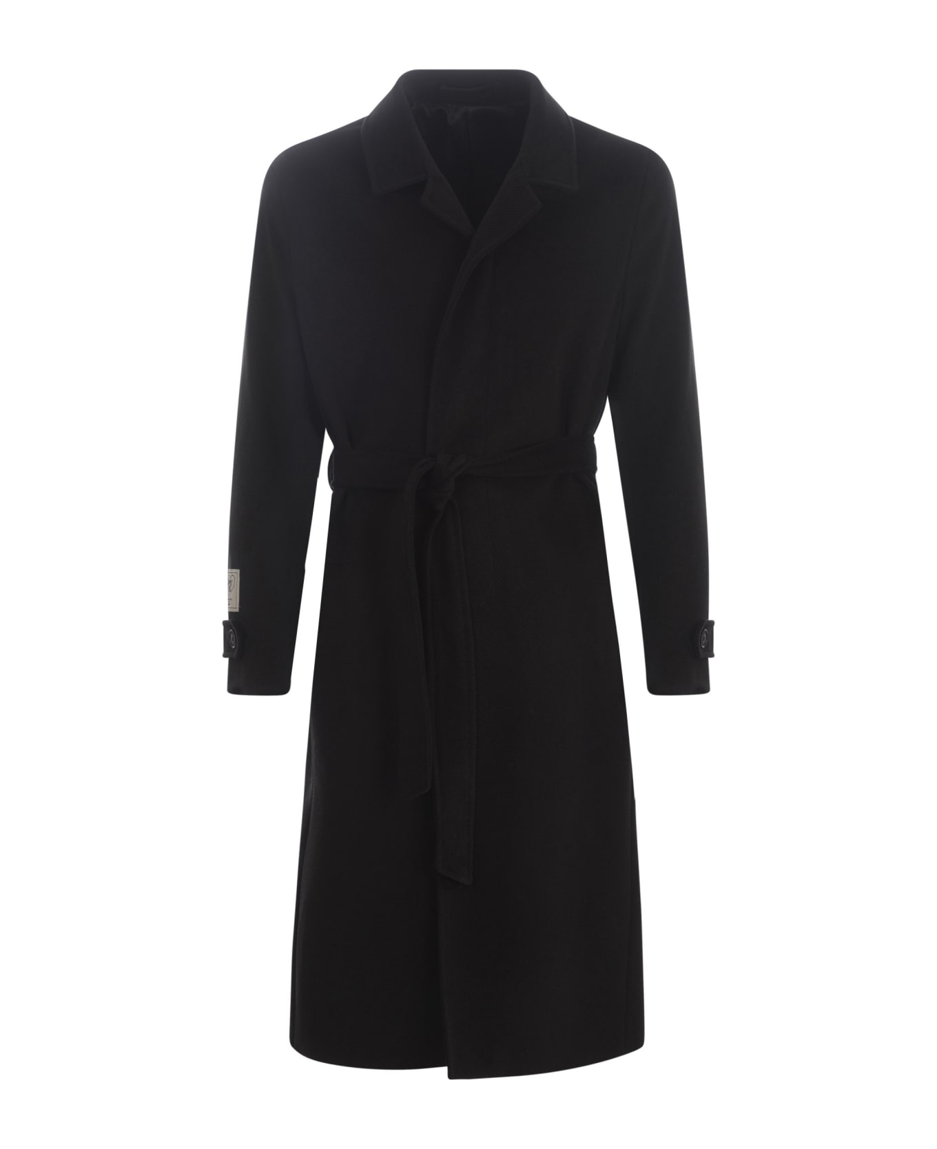 Family First Milano Coat Family First In Blend Wool - Nero