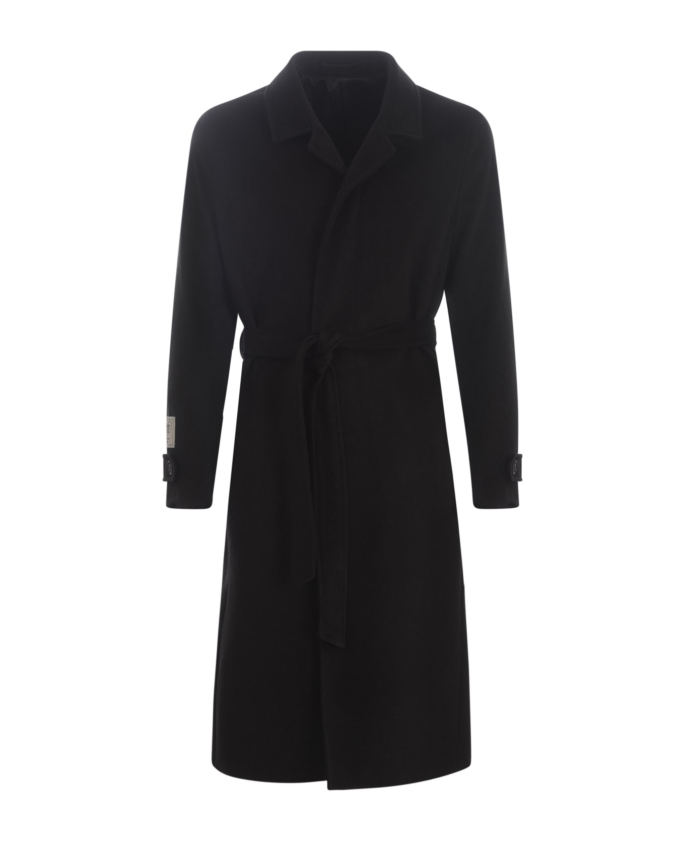 Family First Milano Coat Family First In Blend Wool - Black