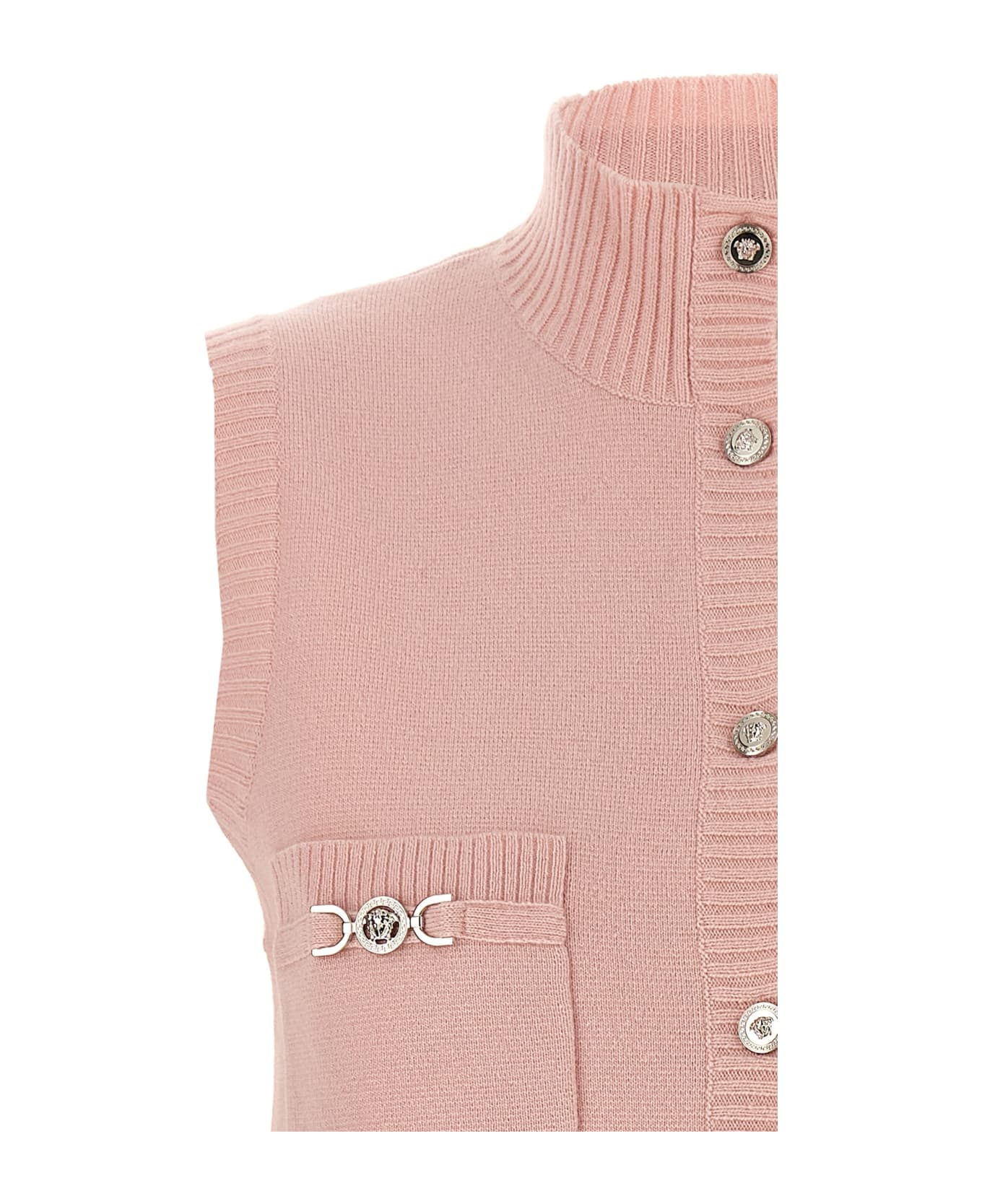 Versace Pink Wool Blend Dress - Pink