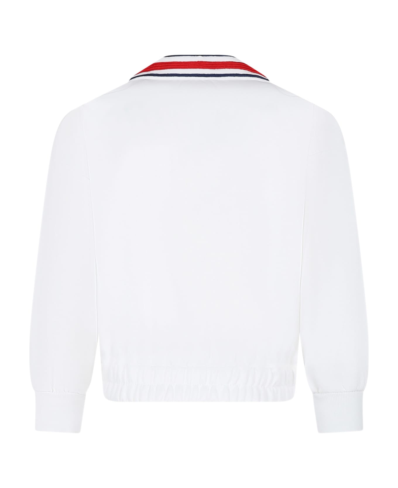 Gucci White Cardigan For Girl With Iconic Gg - Bianco