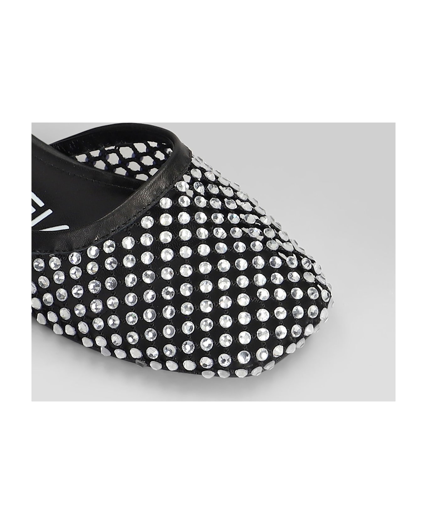 Strategia Ballet Flats In Black Leather - black