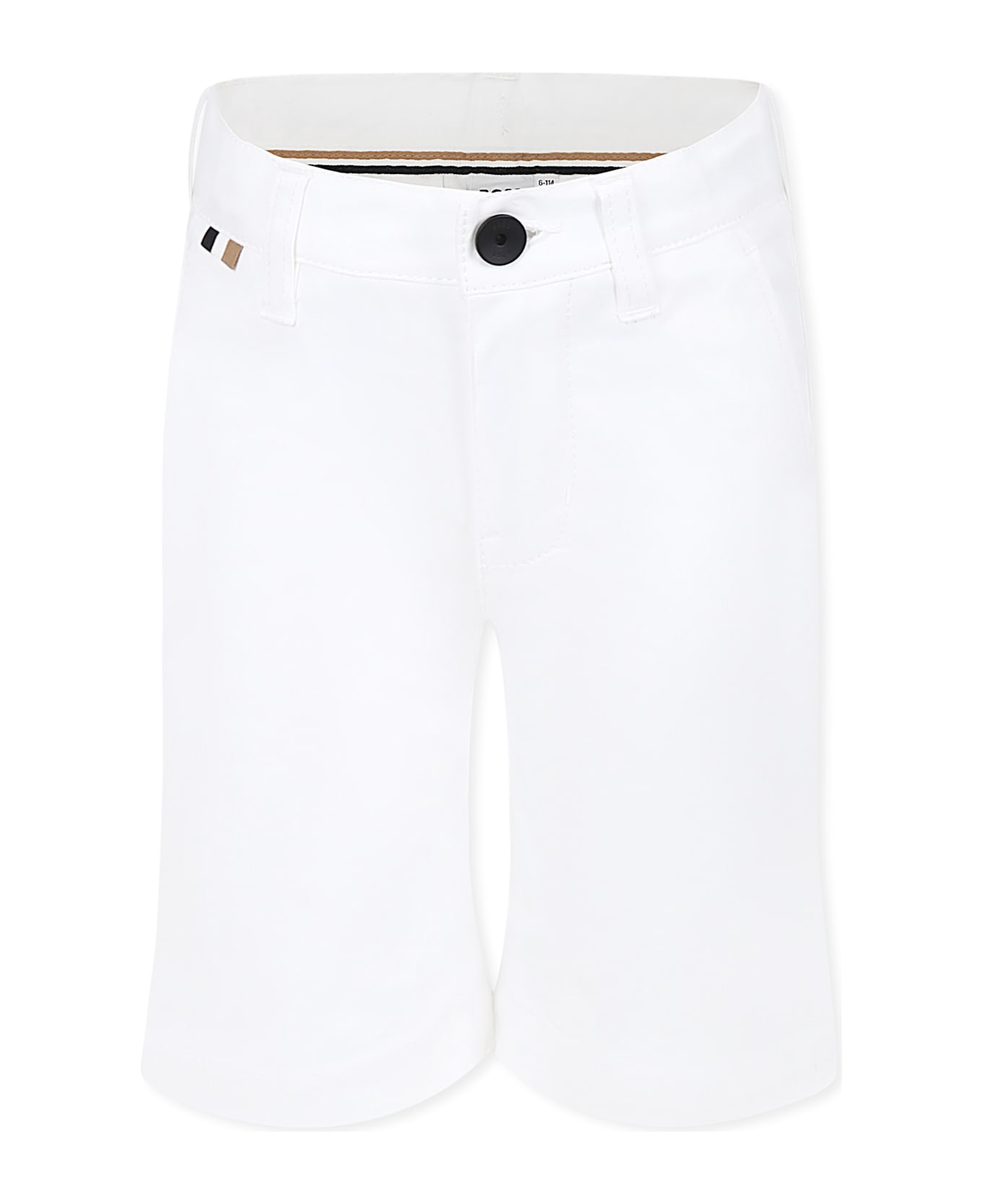 Hugo Boss White Shorts For Boy - White