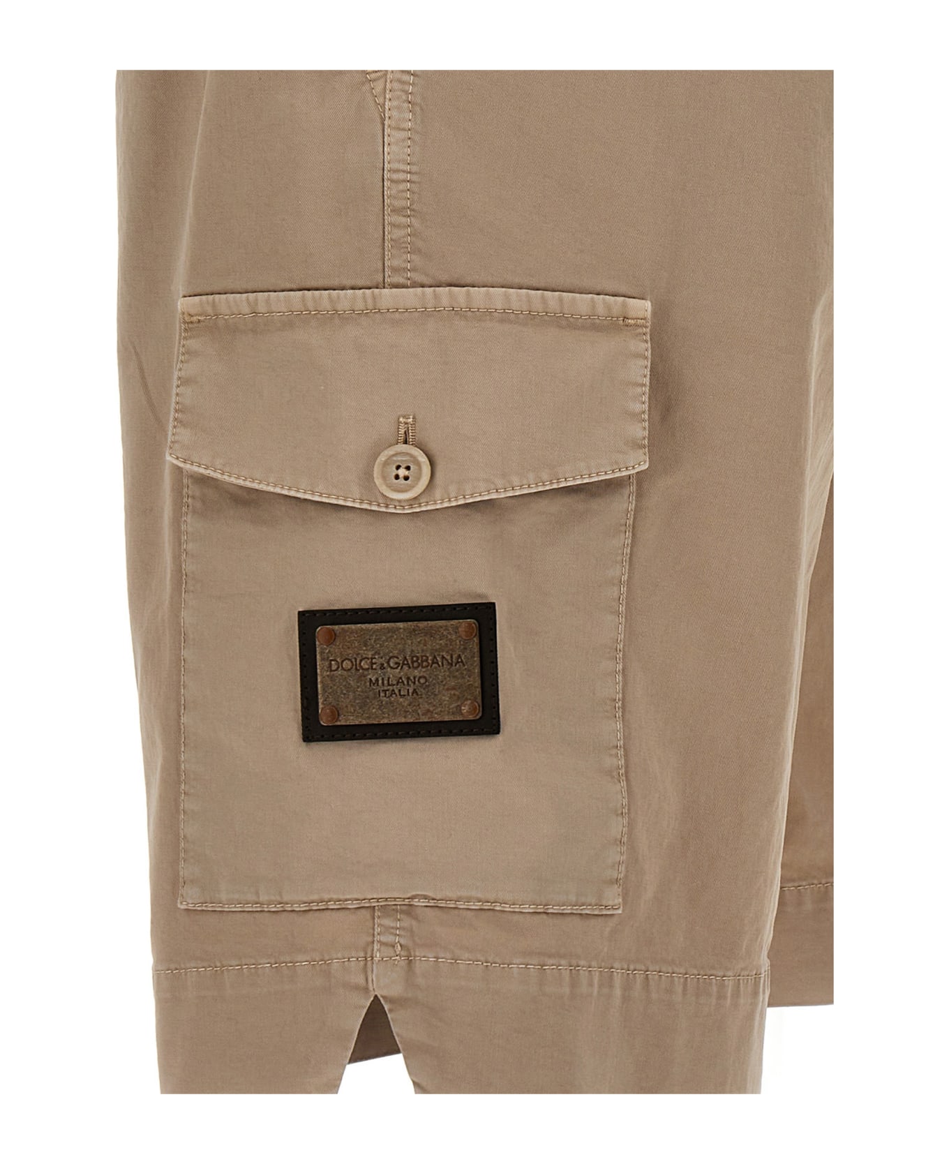 Dolce & Gabbana Pleated Bermuda Shorts - Beige ショートパンツ