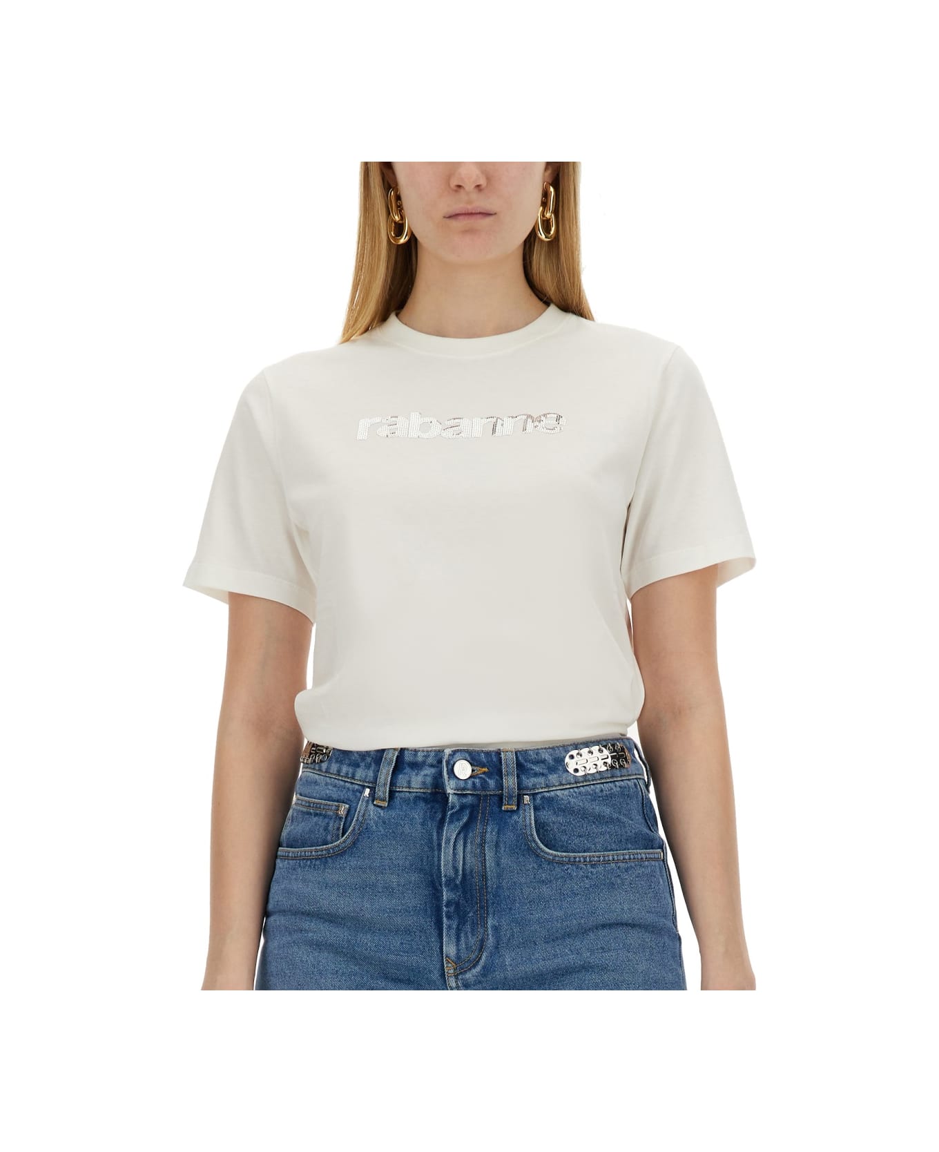 Paco Rabanne T-shirt With Logo - WHITE Tシャツ