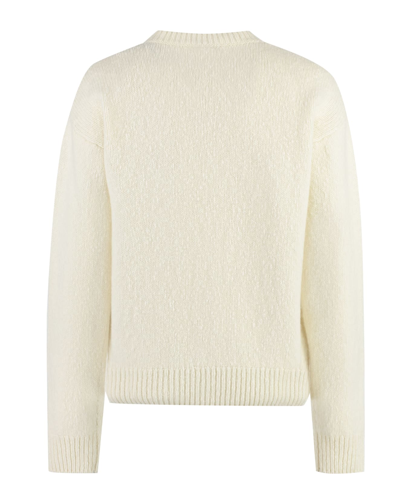 Moncler Crew-neck Wool Sweater - White