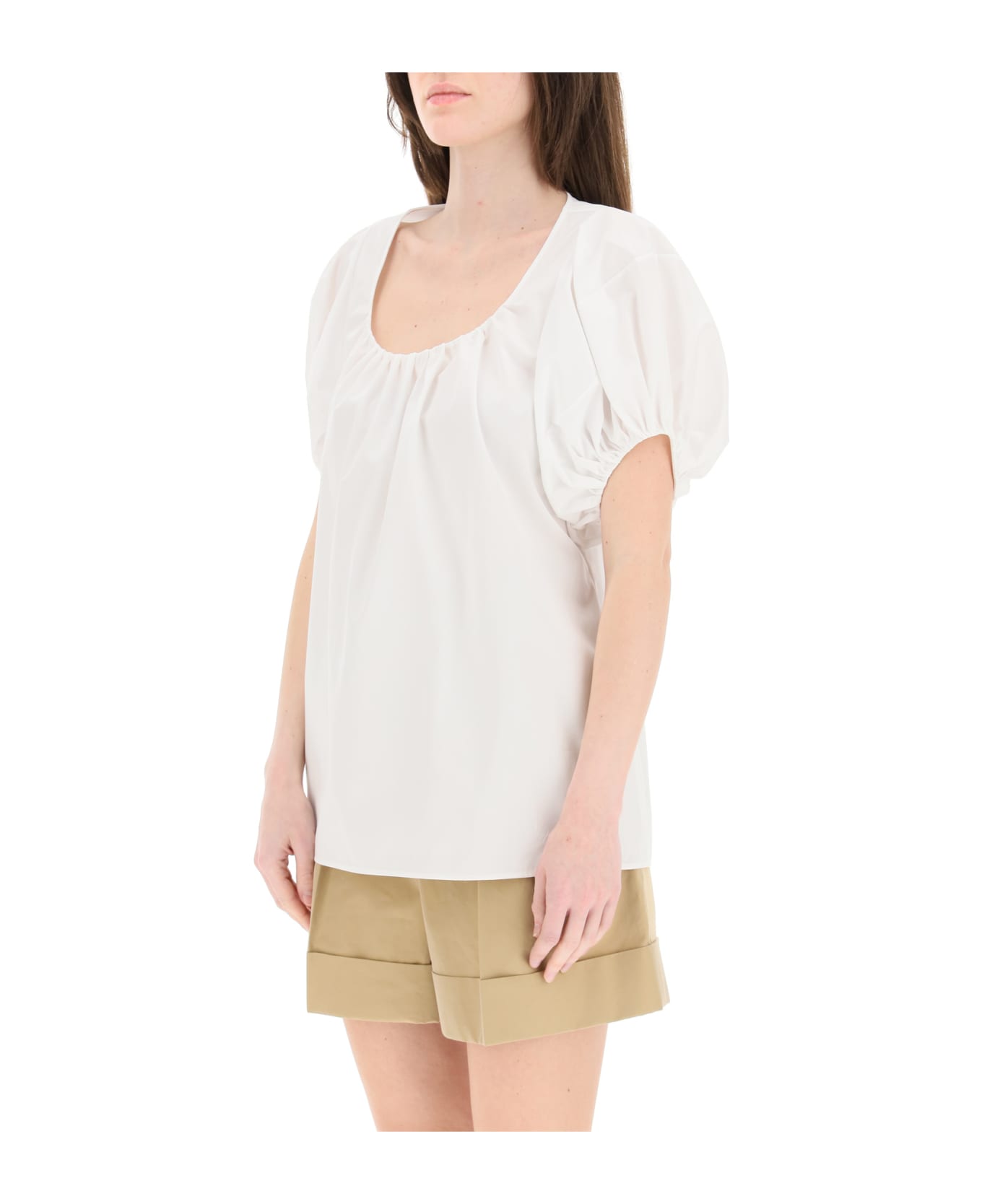 Stella McCartney Elsa Poplin Top - PURE WHITE (White)