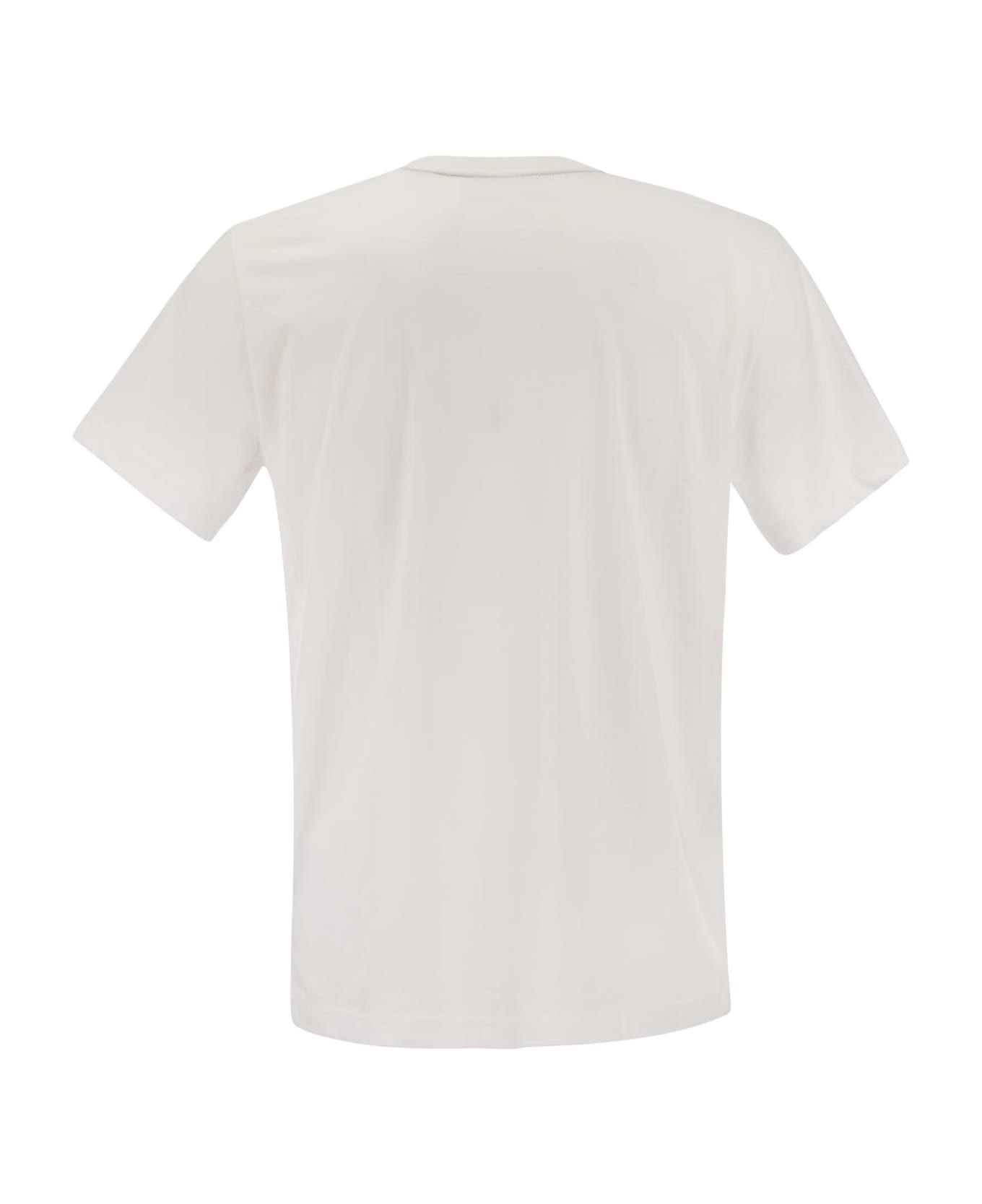 Fay Cotton T-shirt With Pocket - White
