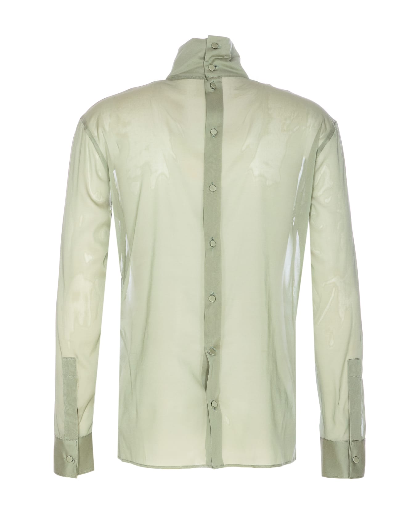 Gucci Silk Stretch Chiffon Shirt - Green