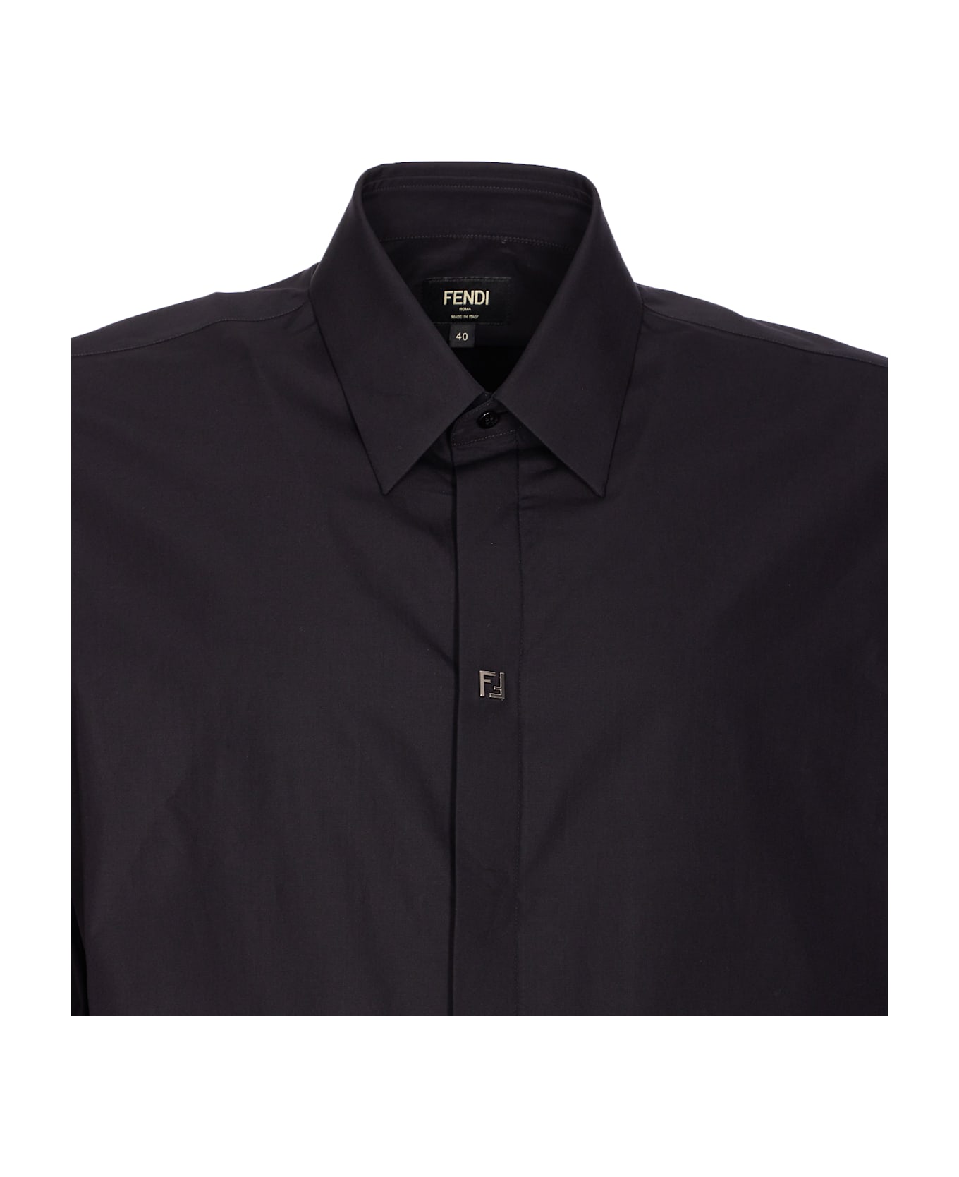 Fendi Micro Ff Detail Shirt - Black