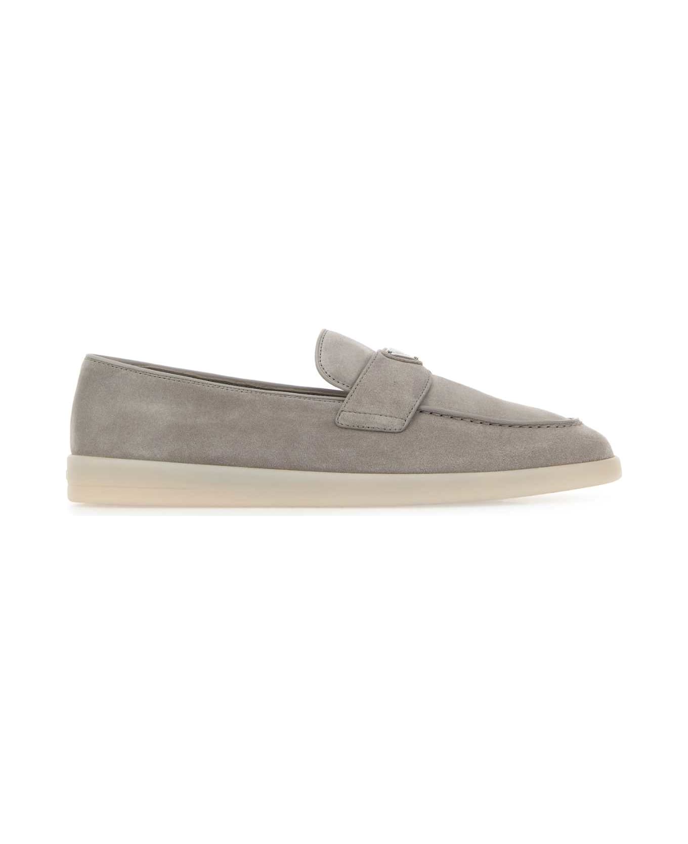 Prada Grey Suede Loafers - NUBE
