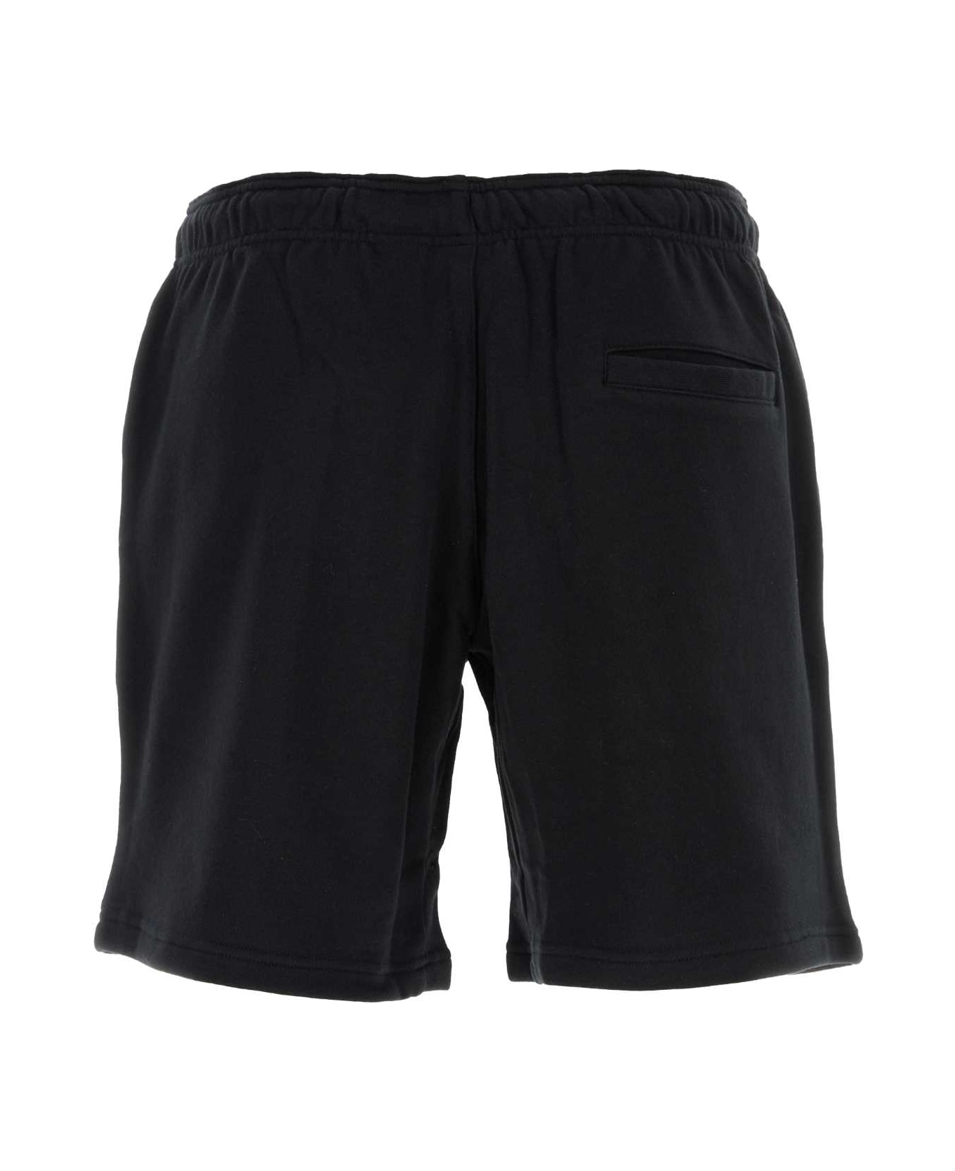 Yohji Yamamoto Black Cotton Bermuda Shorts - BLACK