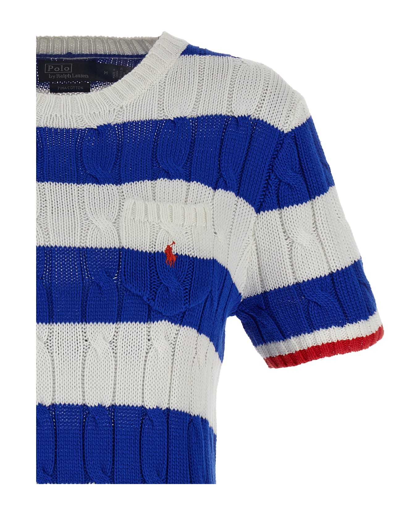Ralph Lauren Striped Sweater - White Heritage Blue