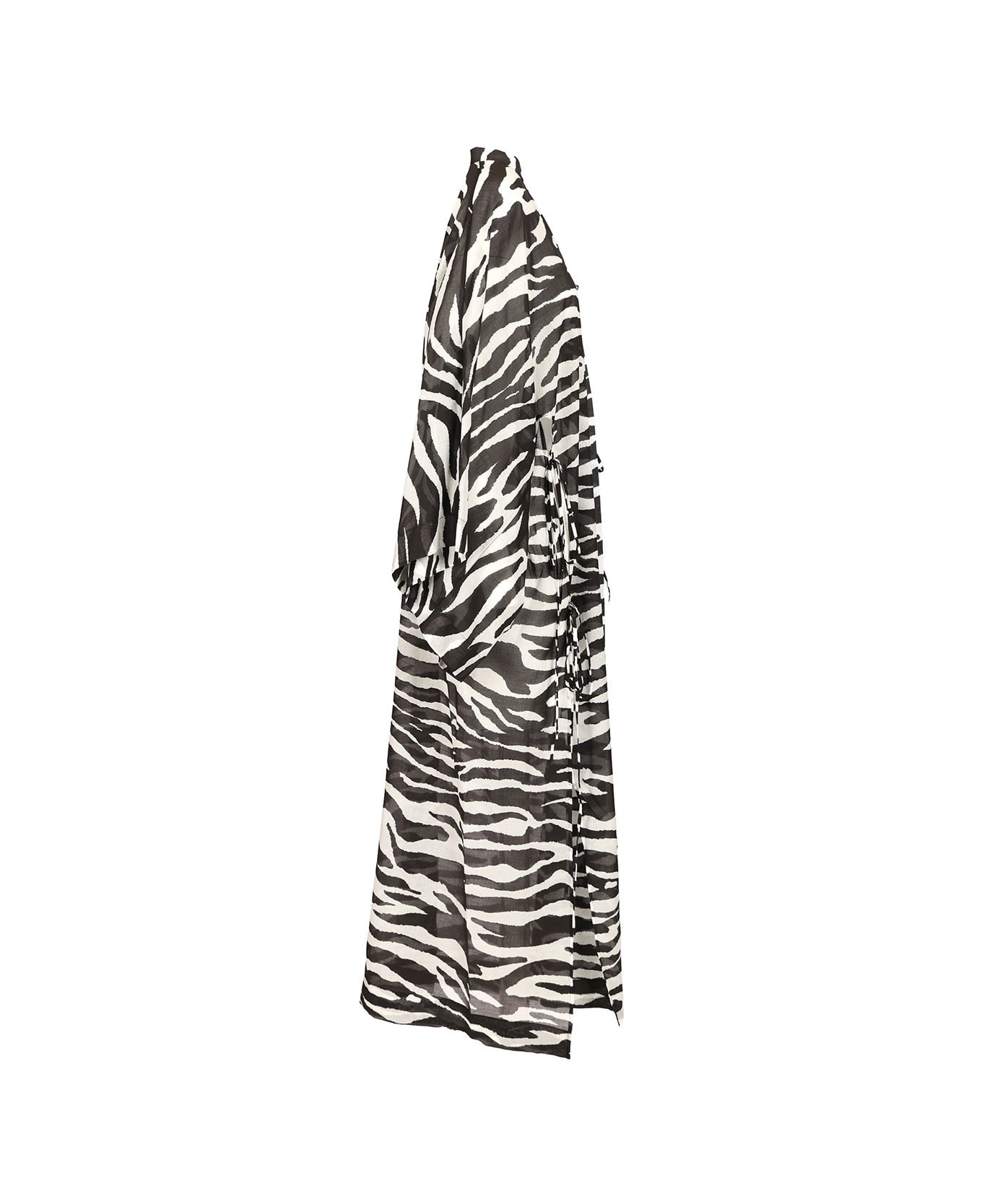 The Attico Zebra Print Caftan - White