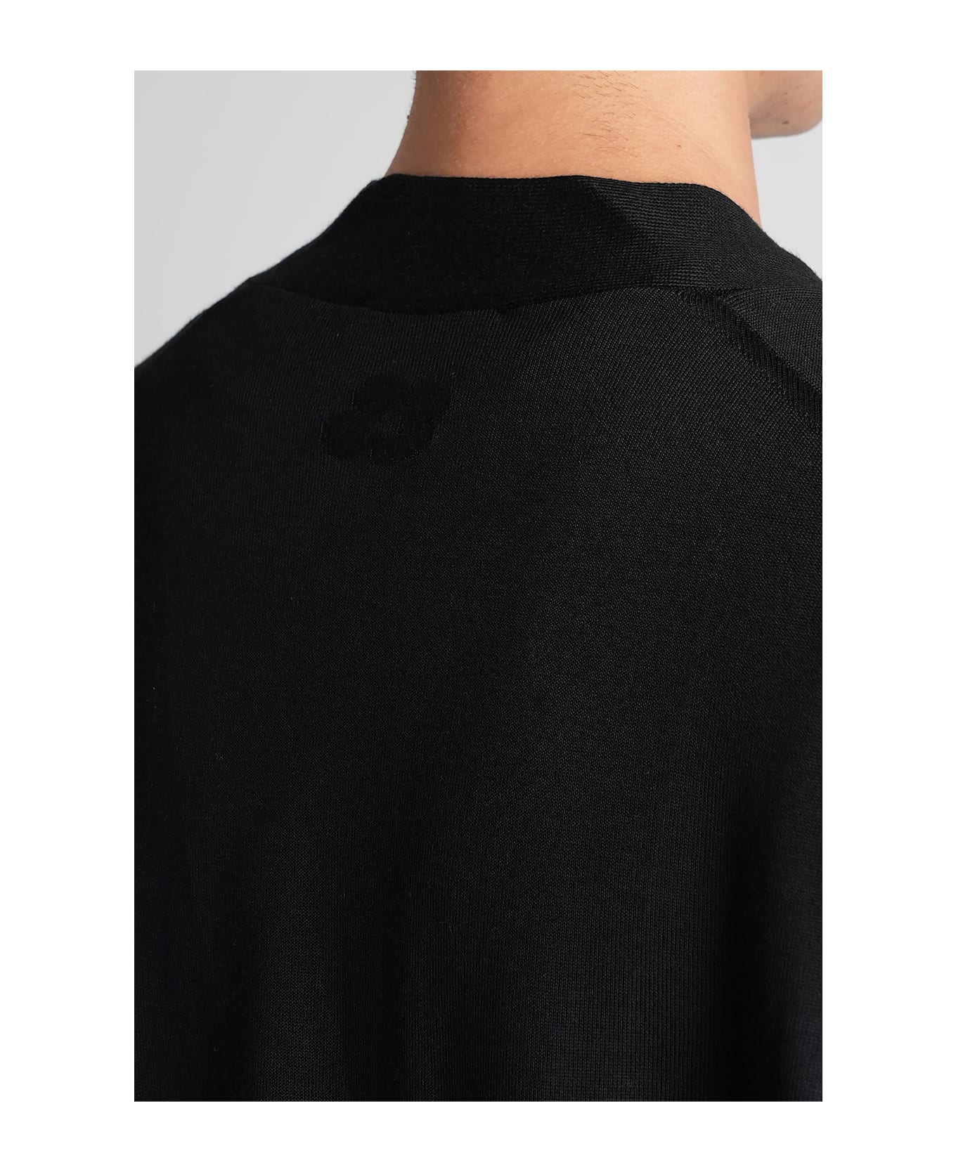 Lardini Cardigan In Black Wool - black