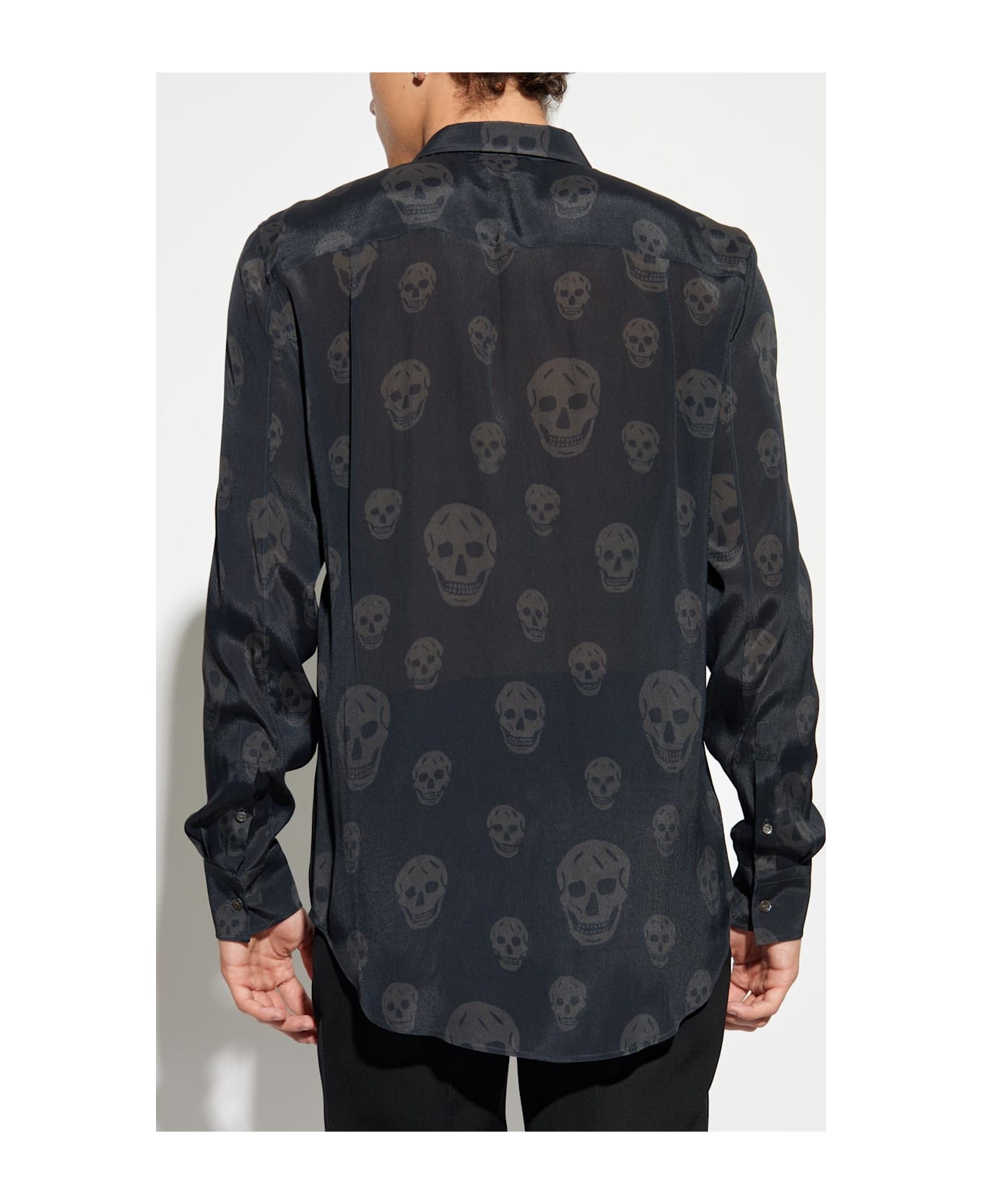 Alexander McQueen Shirt With A Distinctive Skull Motif - BLACK