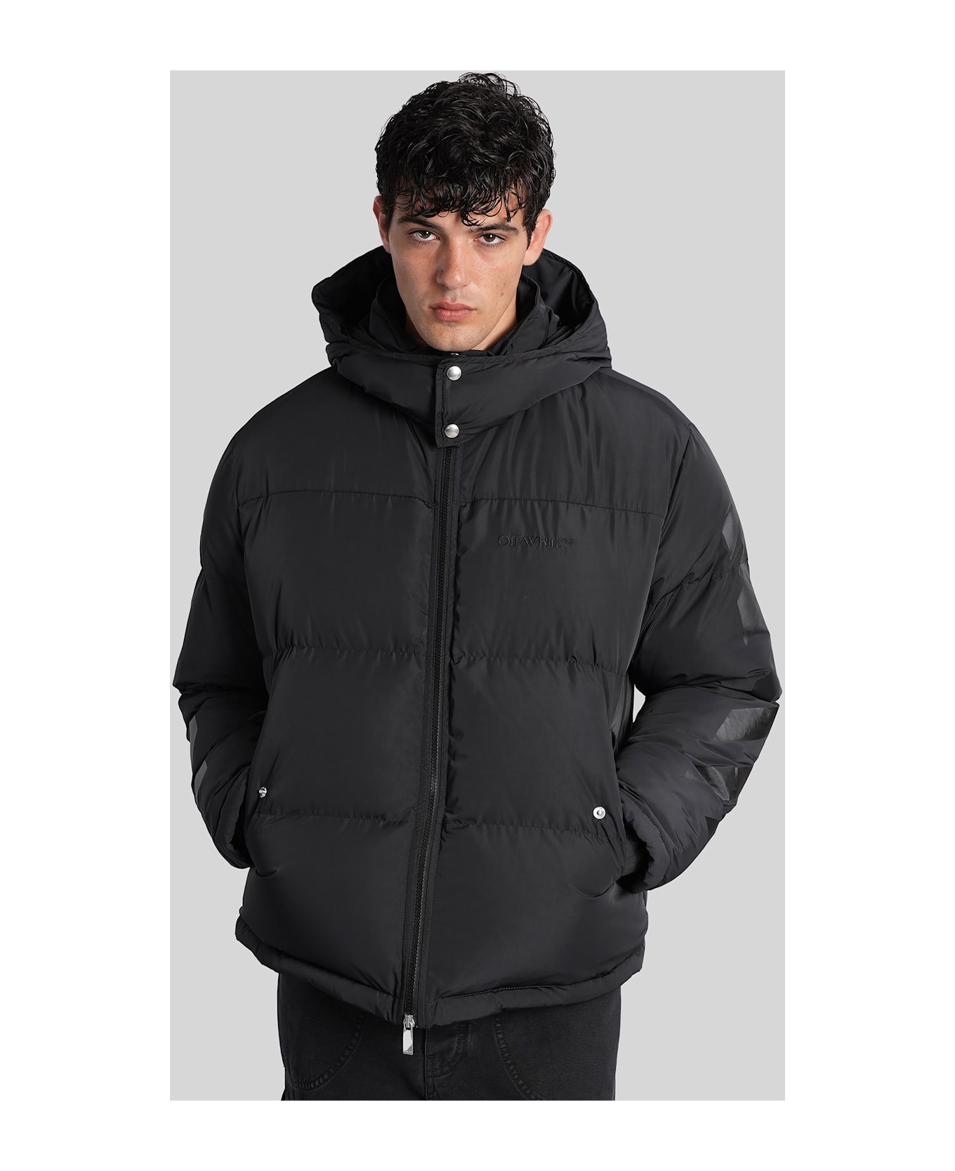 Off-White Puffer In Black Polyester - black