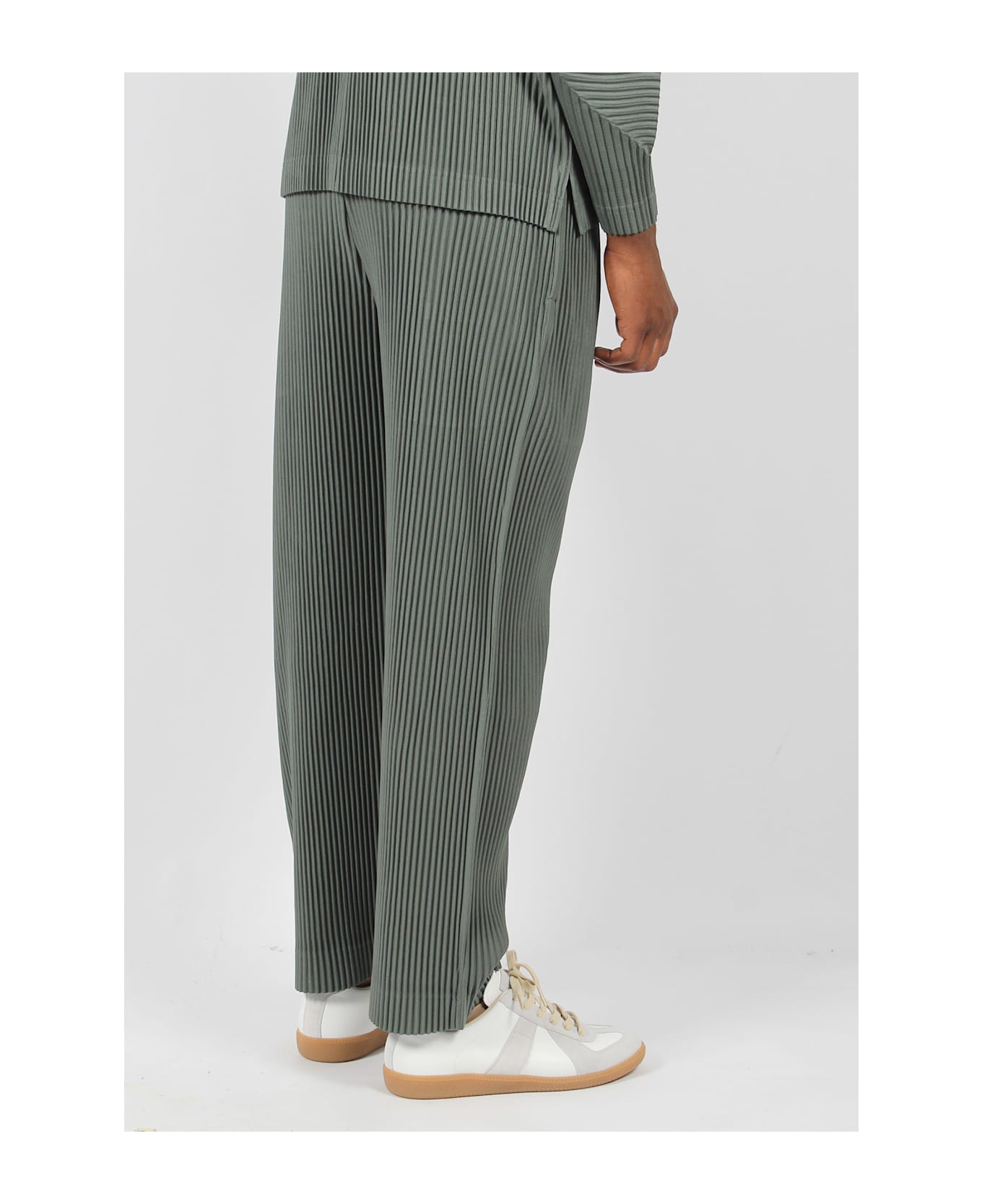 Homme Plissé Issey Miyake Straight Leg Trousers - Green