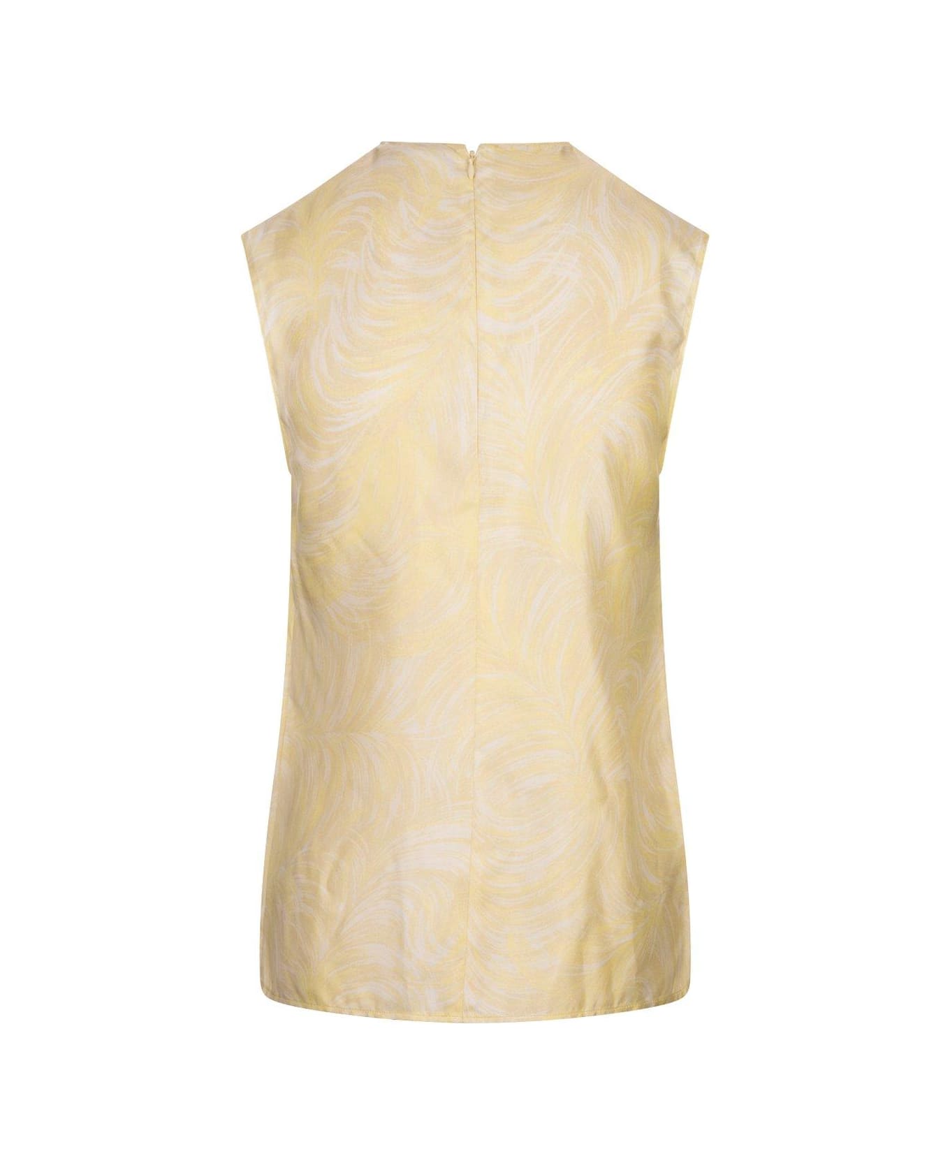 Stella McCartney All-over Patterned Crewneck Top - Yellow