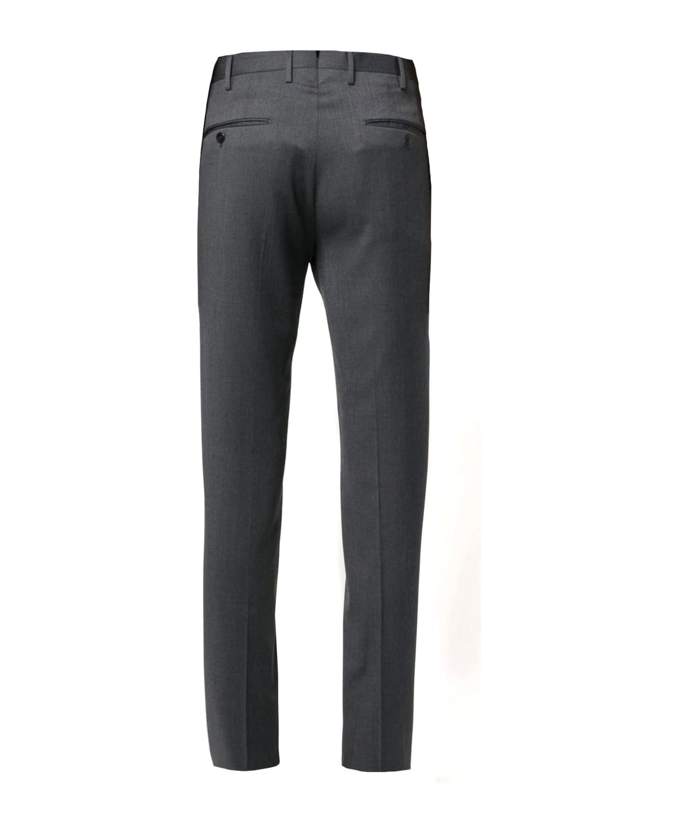 Incotex Charcoal Grey Virgin Wool Trousers